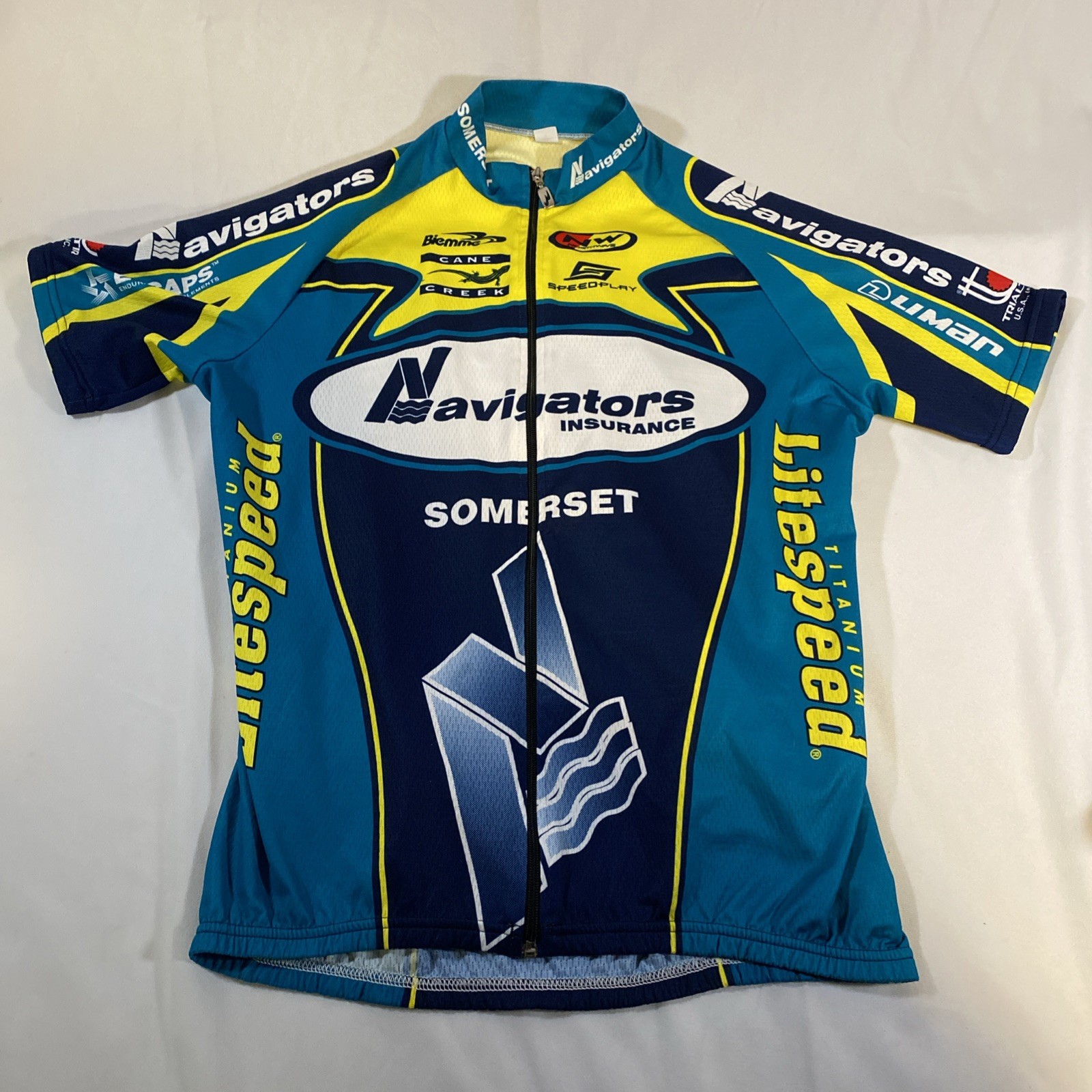 Biemme Mens Cycling Shirt Jersey Navigators Insurance Made in Italy Size 5 XL