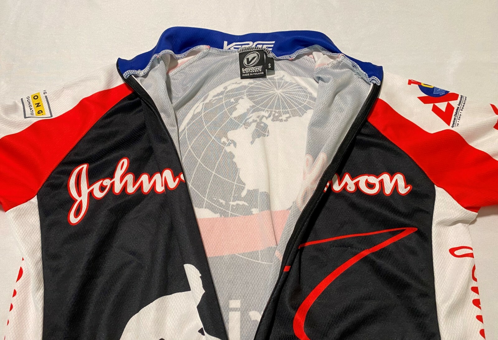 Verge Sport 3/4 Zip Johnson Johnson Men Jersey 100% Polyester Size S Made Poland