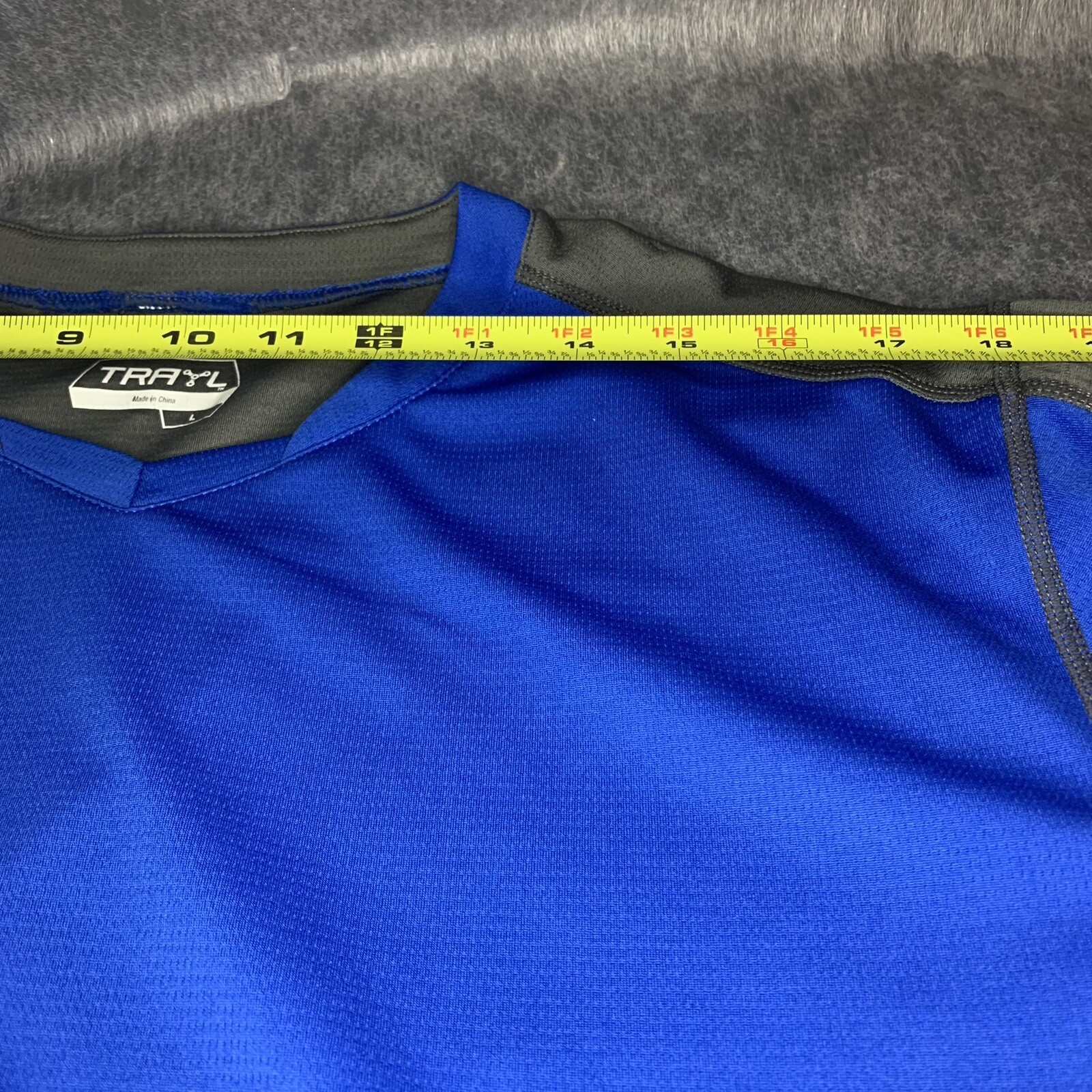 Trayl Cycling Jersey Adult Large Short Sleeve 1/2 Zip Shirt Mens Biking 1 Pocket
