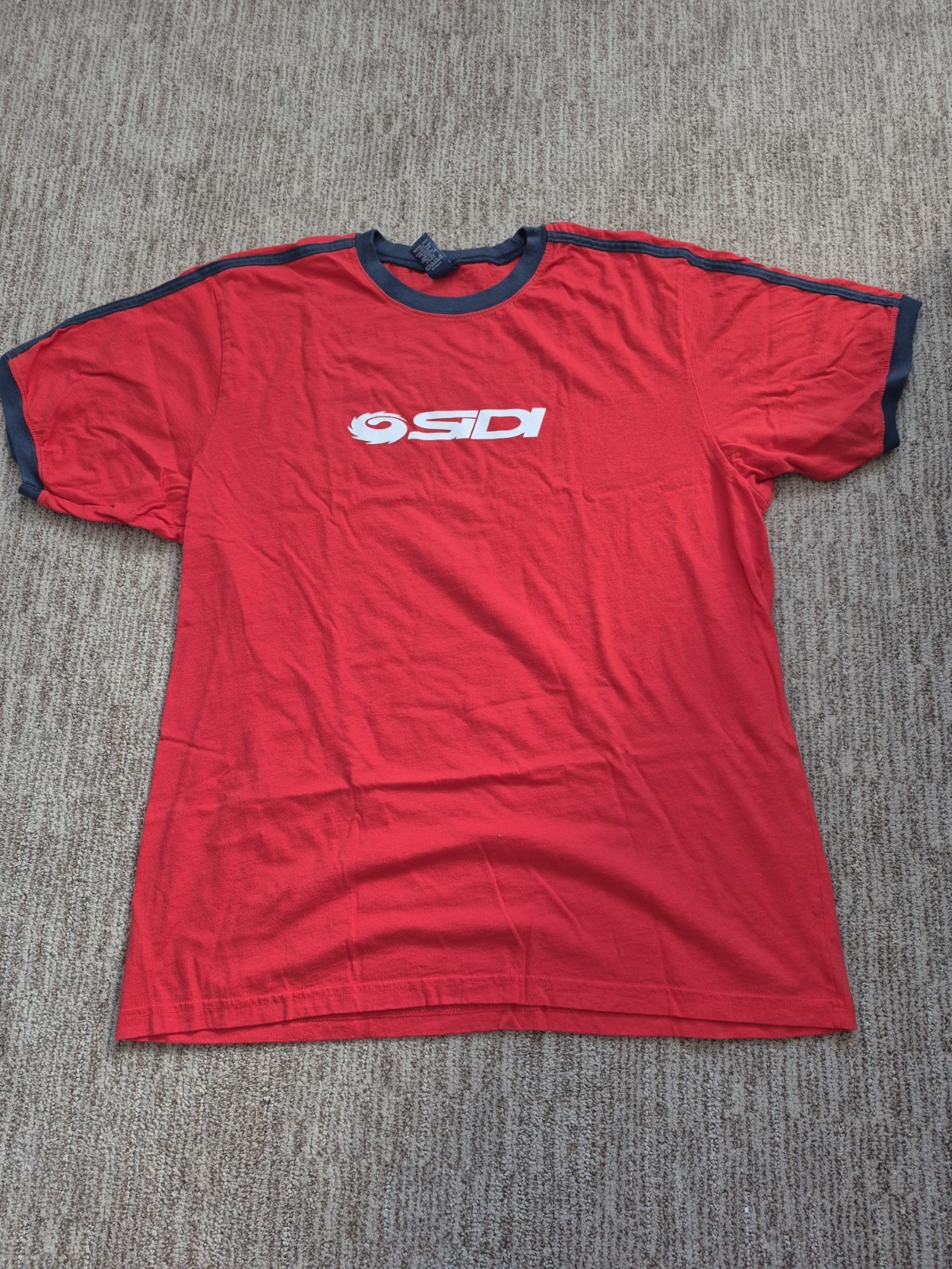 Sidi Cycling Logo T Shirt 100% Cotton Red Size XL Brand New