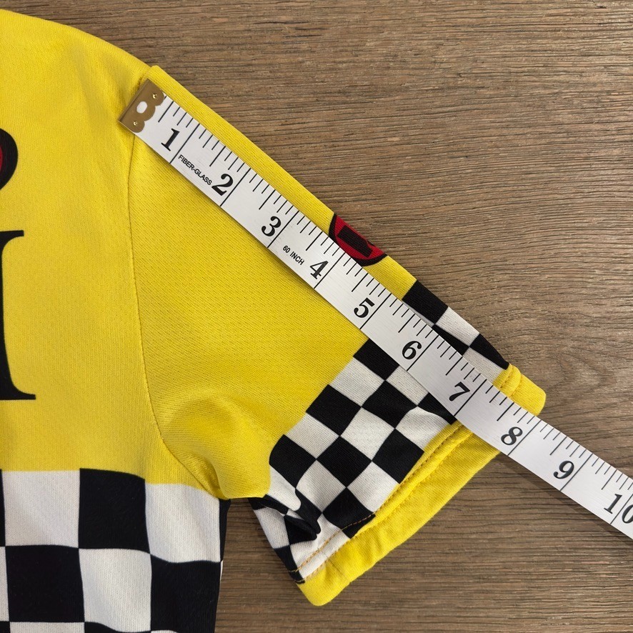 Louis Garneau Yellow & Black Checkered NYC “TAXI CAB” Cycling Jersey-Size Small