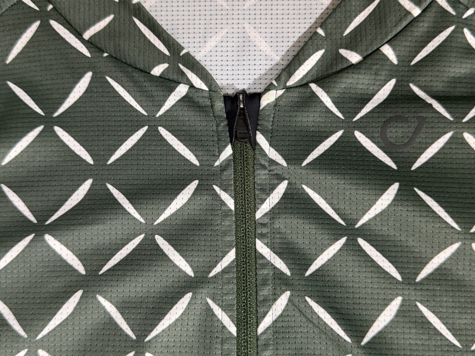 Velocio Crosshatch Ultralight Cycling Jersey Men’s 2XL Green White Made in Italy