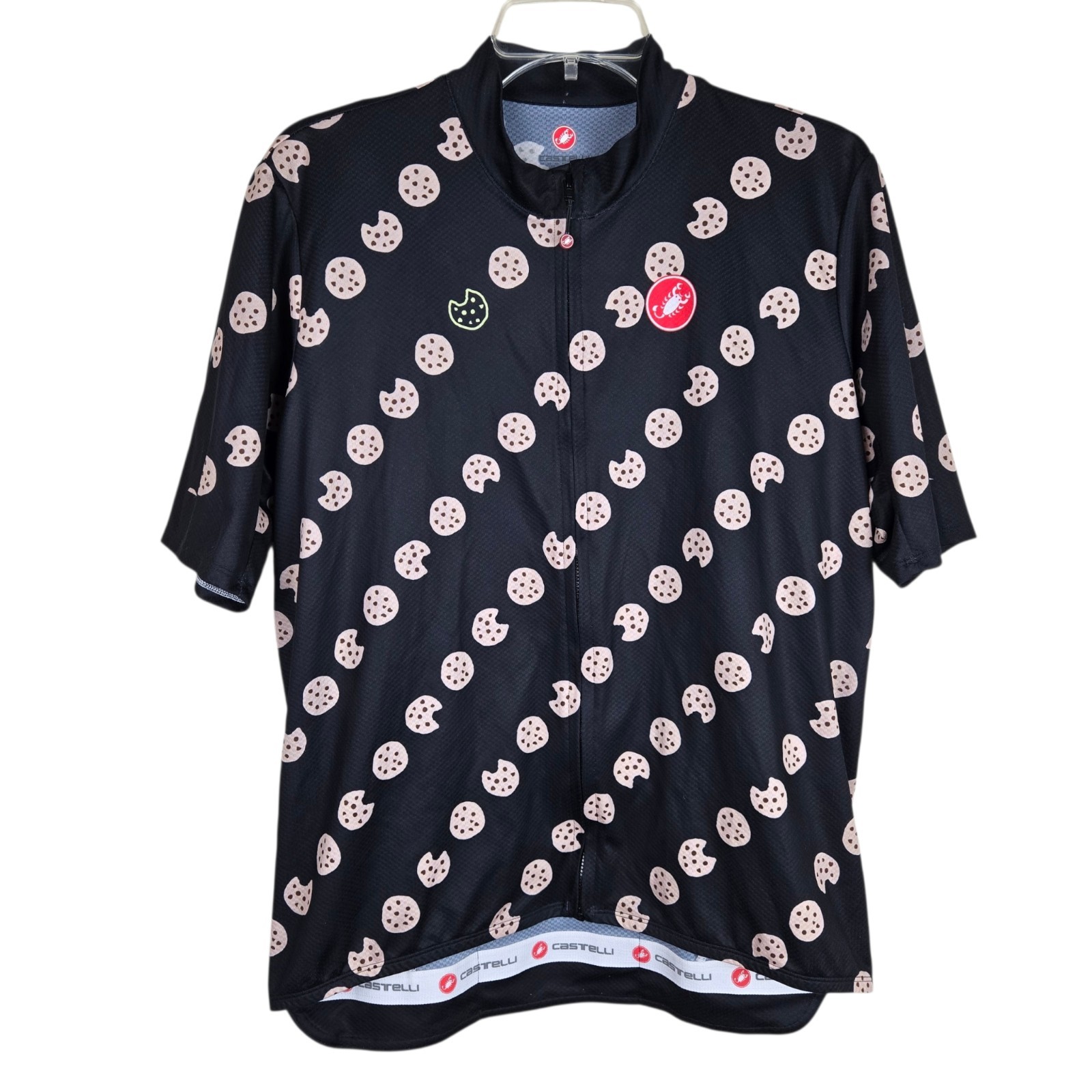 Castelli Earn Your Cookies Cycling Jersey Men’s Sz 3XL Black Short Sleeve
