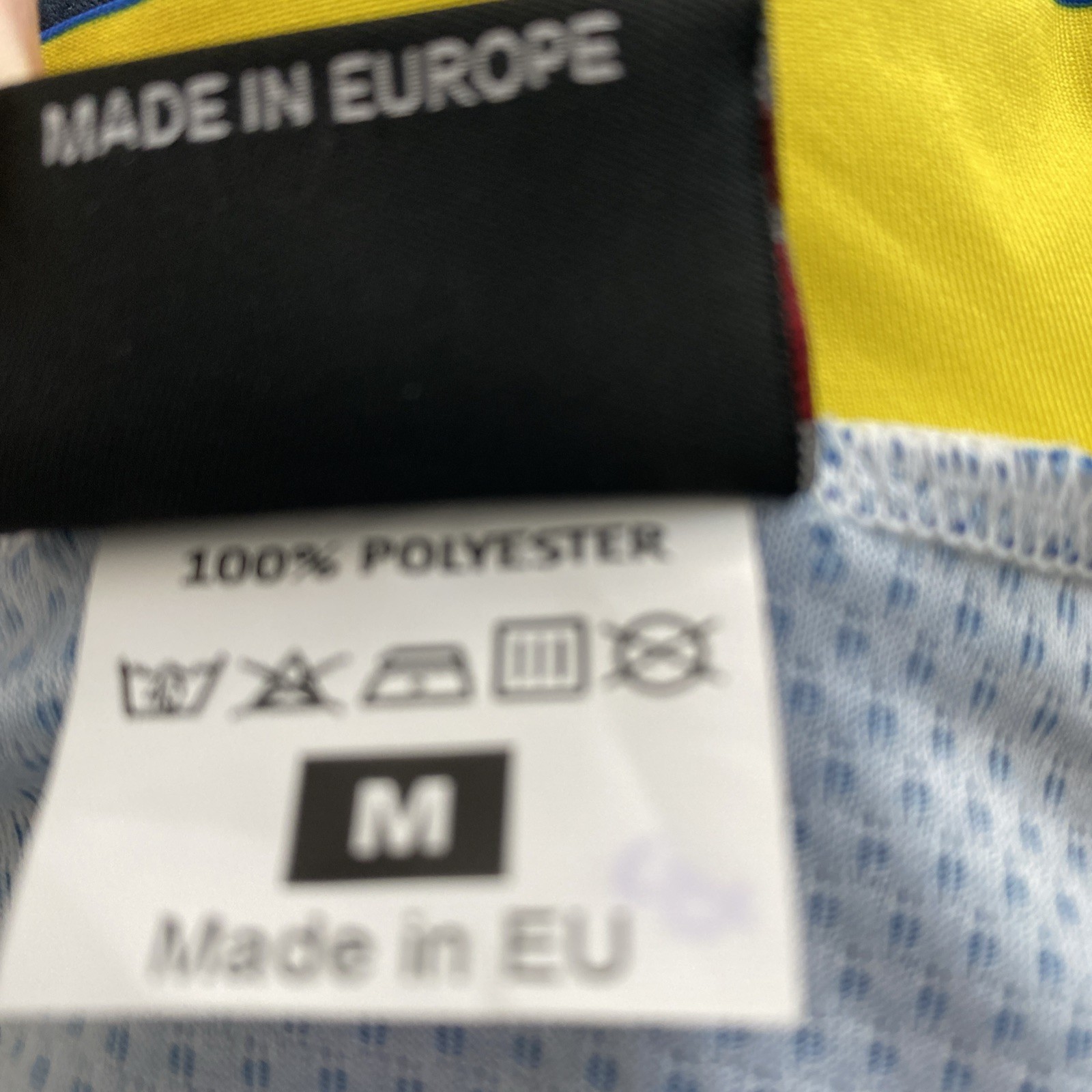 Goodicom Cycling Jersey Michelin Power Competition Mens Medium Blue Gray Yellow