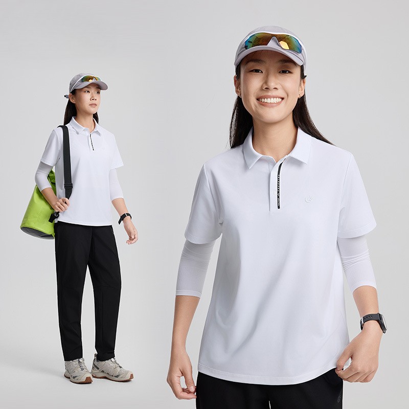 2025 Spring Summer New Women and Men Short Sleeved T-Shirt with Lapel Collar