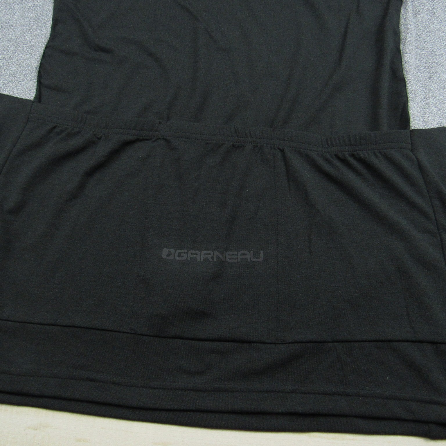 Louis Garneu Cycling Jersey Mens 2XL XXL Black Gray Shirt Zip Bicycle