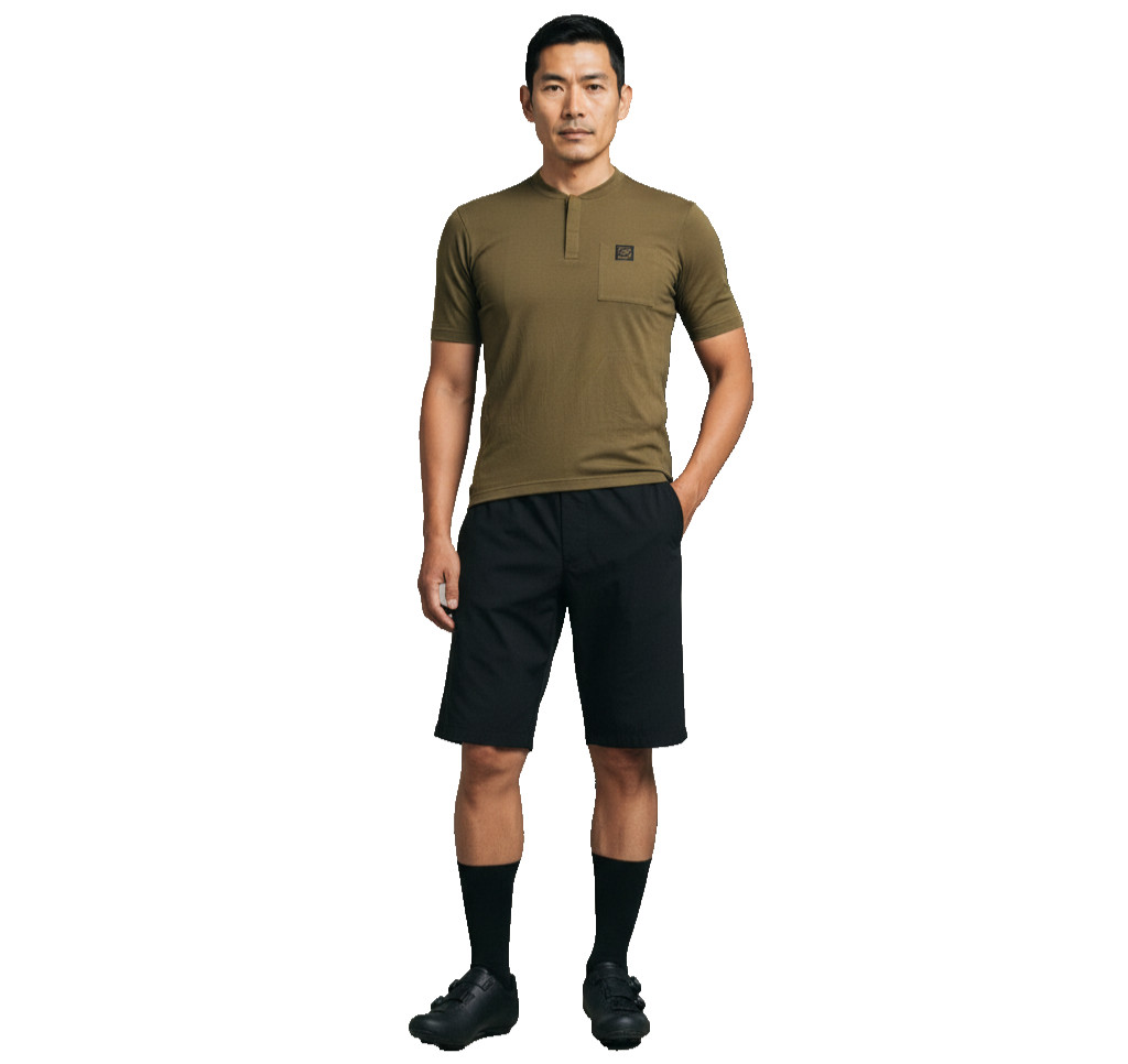 Race Face Trigger Short Sleeve Cycling Jersey Clay Tan Large