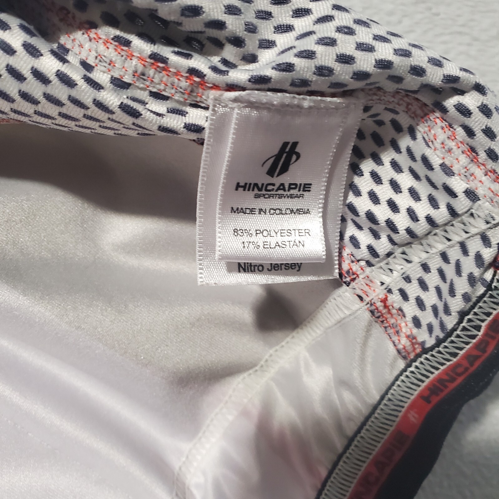Hincapie Jersey Mens Large White Cycling Full Zip Nitro Pockets Vent Cool Dry
