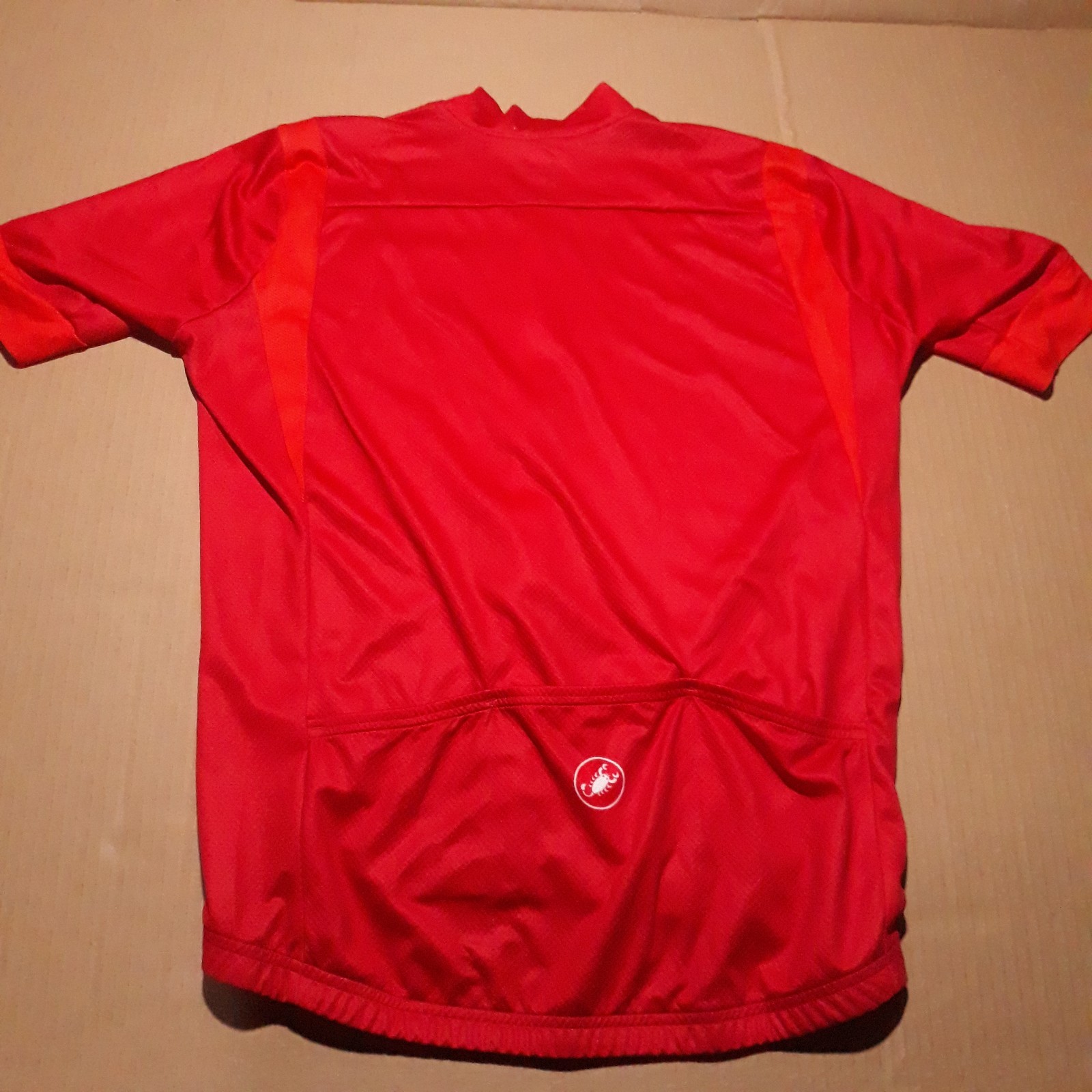 Castelli Cycling Shirt Men’s Large Fondo Fit Red Full Zip Bike Jersey