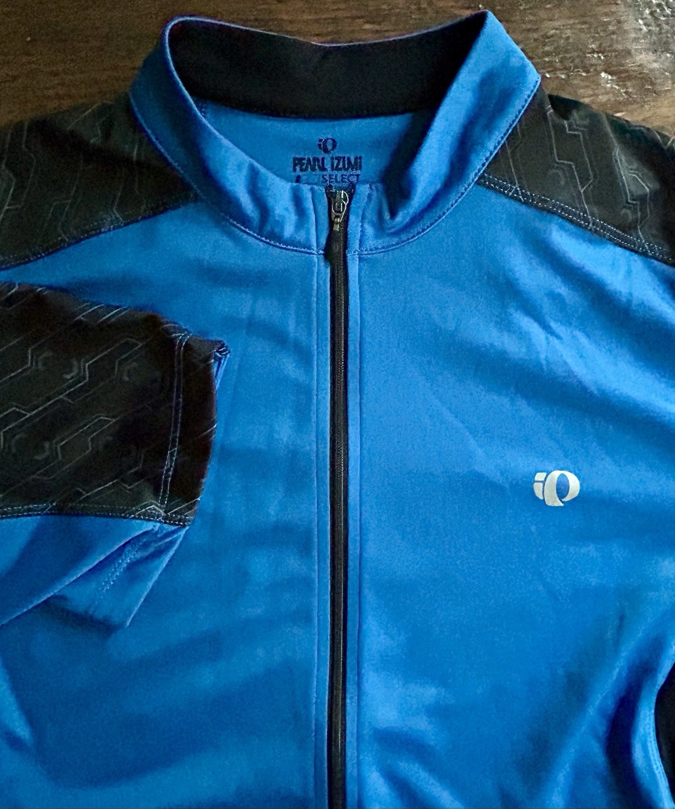 Pearl Izumi Select Series Mens S Cycling Jersey Shirt Blue Full Zip Back Pocket