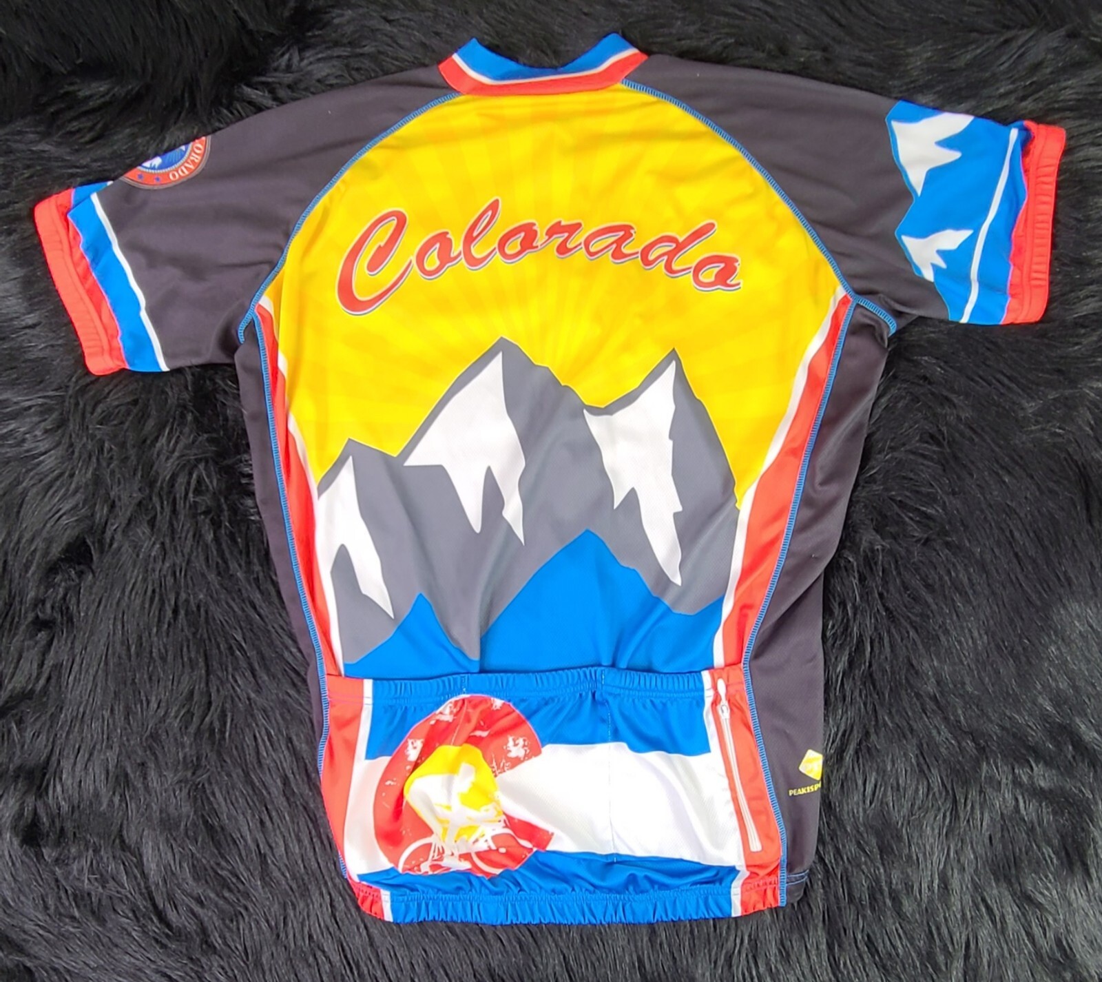 PEAK 1 Sports P1S State Of Colorado Cycling Jersey Mens (M)