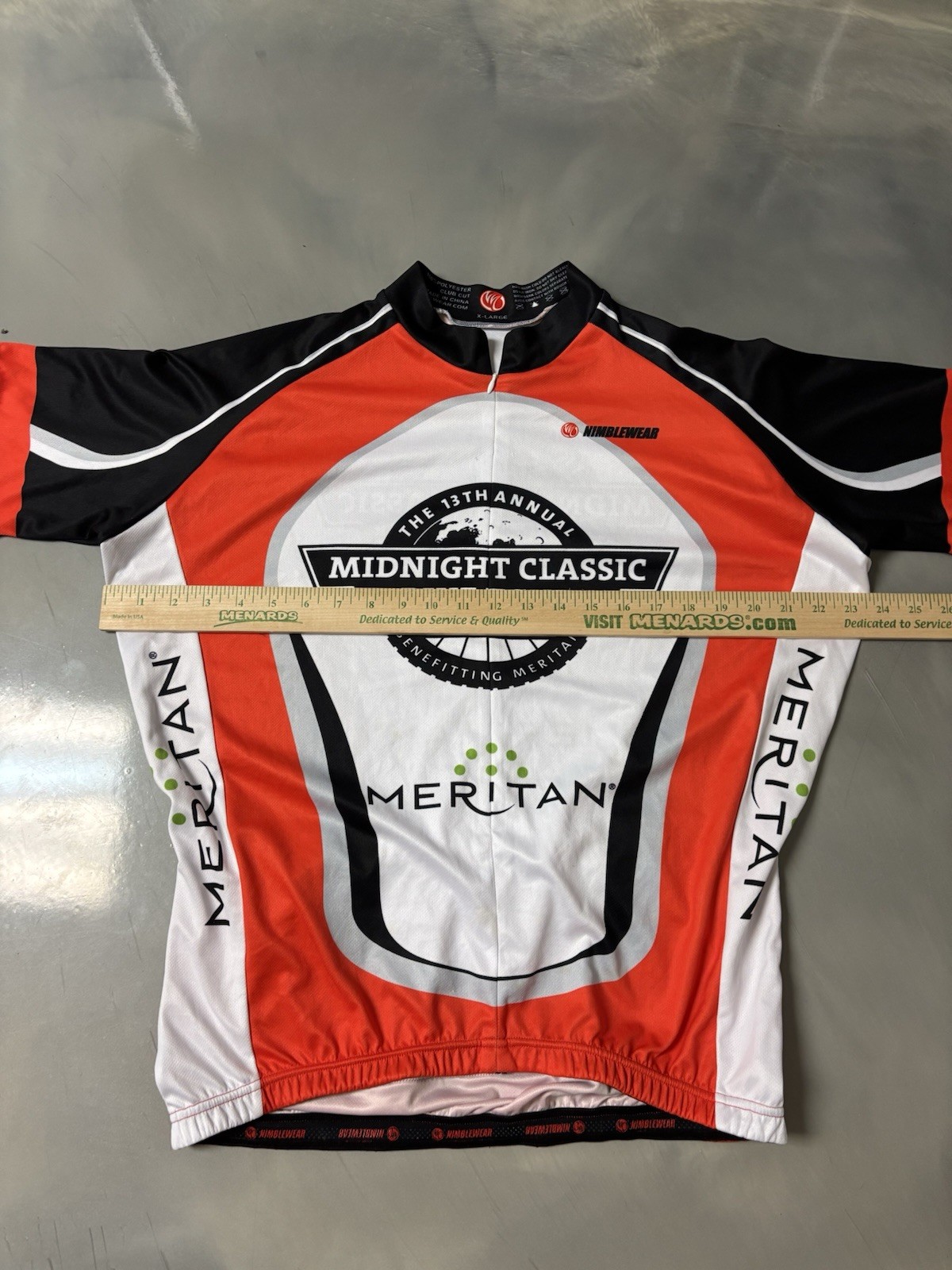 Nimblewear 1/2 Zip Men’s Cycling Jersey Size Xl Excellent Condition