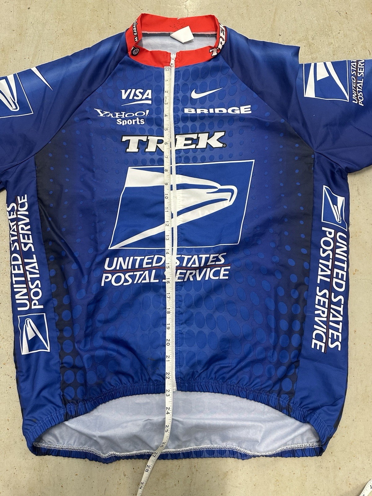 Vintage Nike Trek USPS Cycling Jacket Blue United States Postal Service XXL
