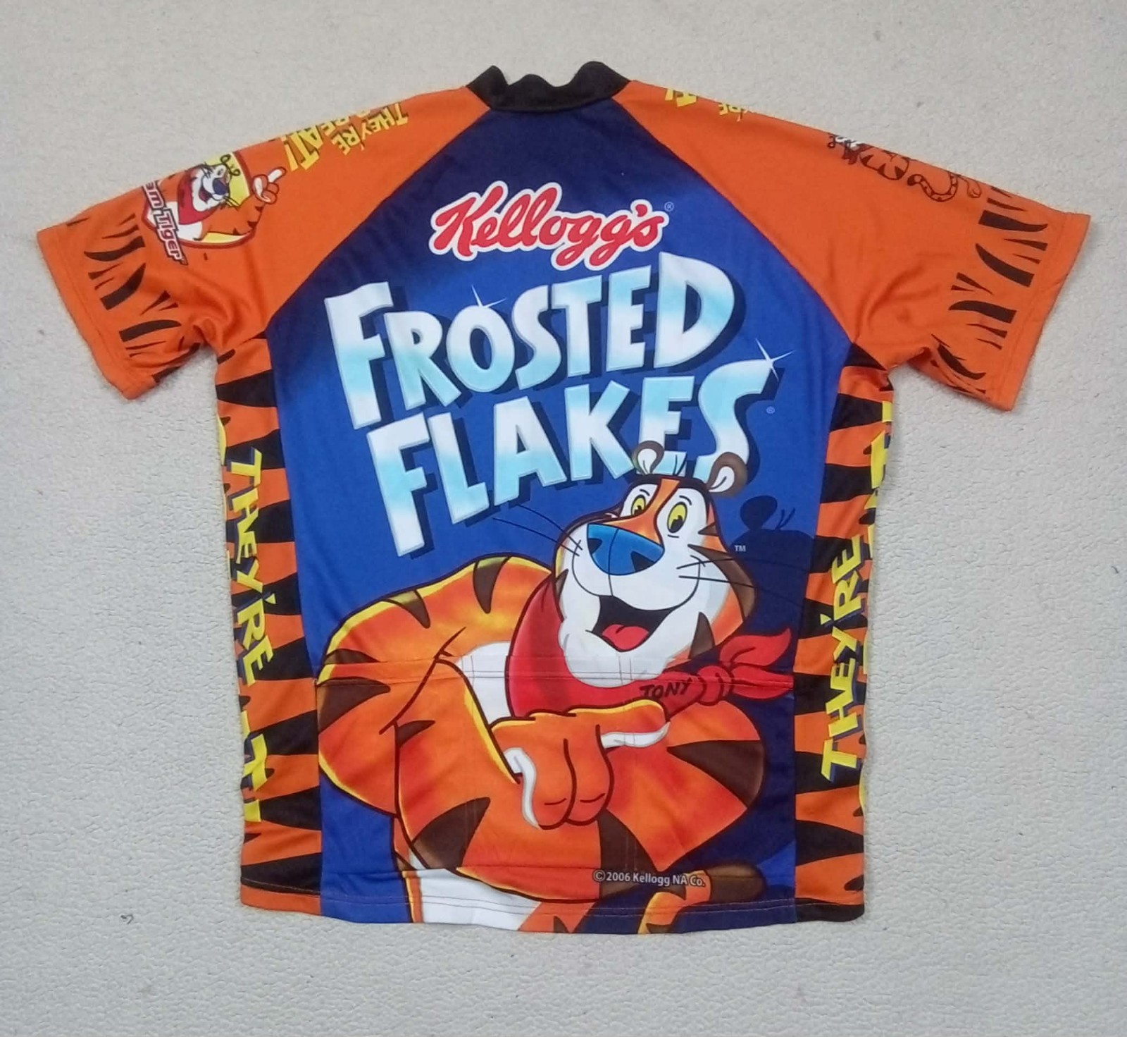 RARE VTG 2006 Kellogg’s Frosted Flakes Tony the Tiger Cycling Jersey — Size XL
