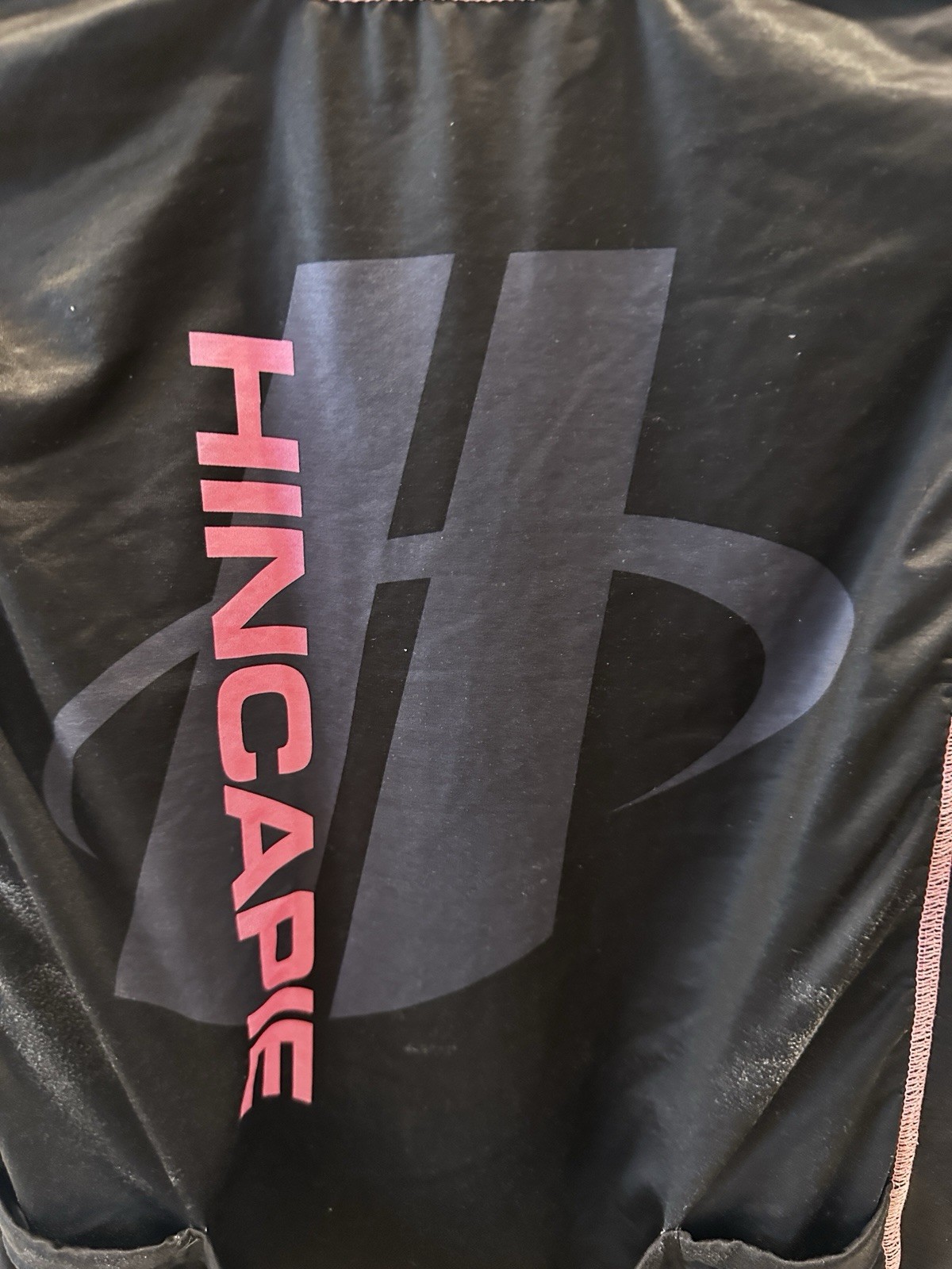 Hincapie large Cycling Jersey Black Pink Short Sleeve Full Zip Zipper Pocket