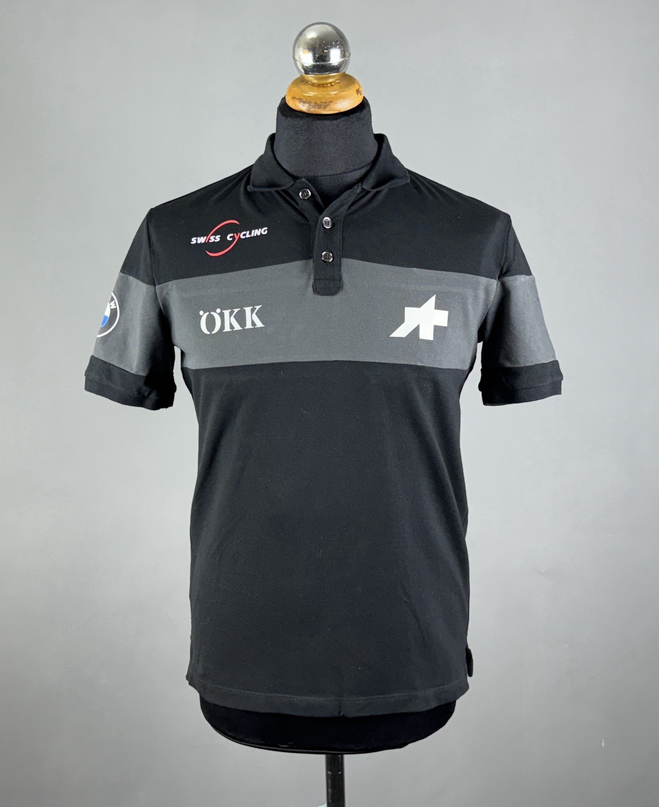 ASSOS SIGNATURE OKK Team BMW Short Sleeve Swiss Cycling Polo Shirt Size S