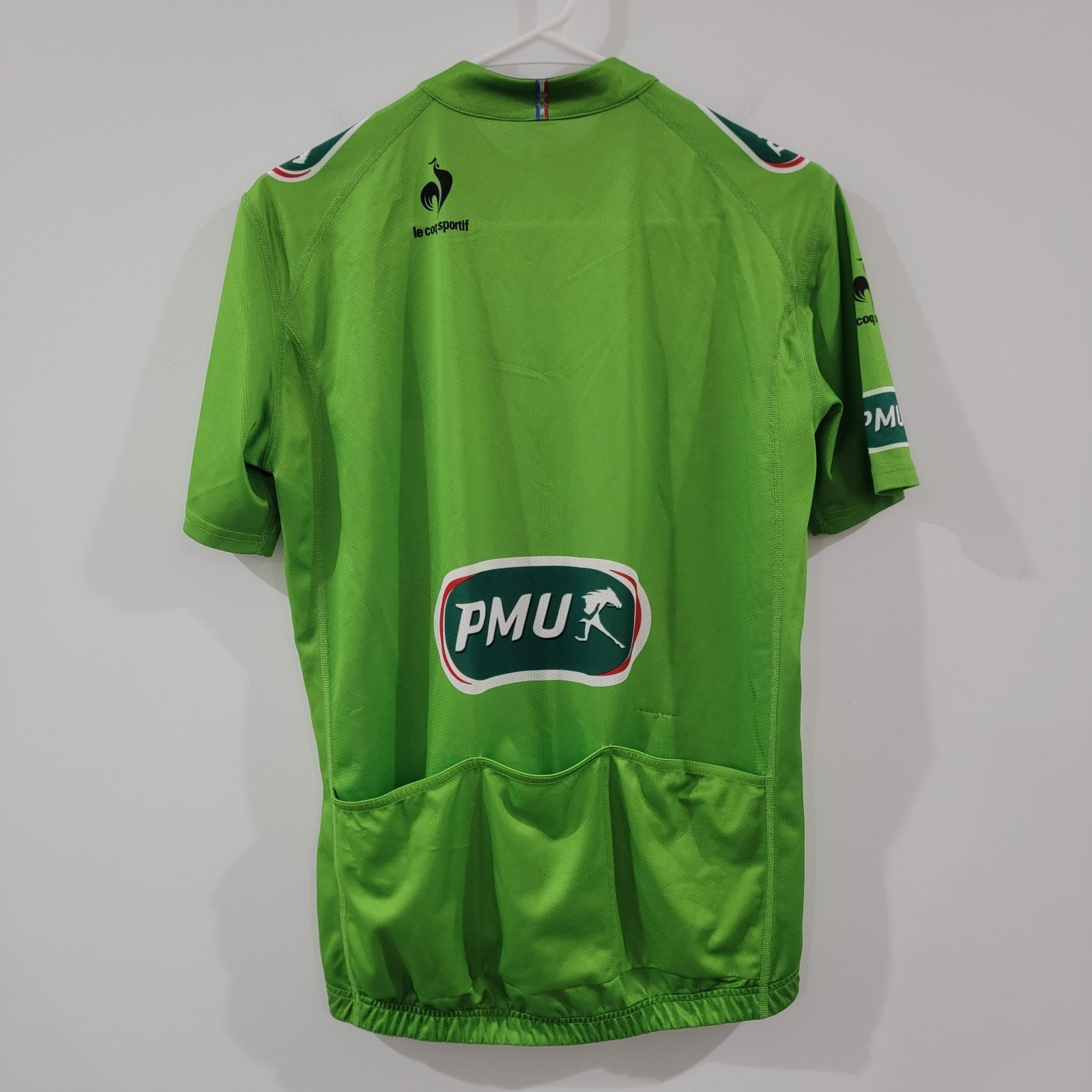 Le Coq Sportif Cycling Jersey Size Large Le Tour France 100 Green Maillot Vert