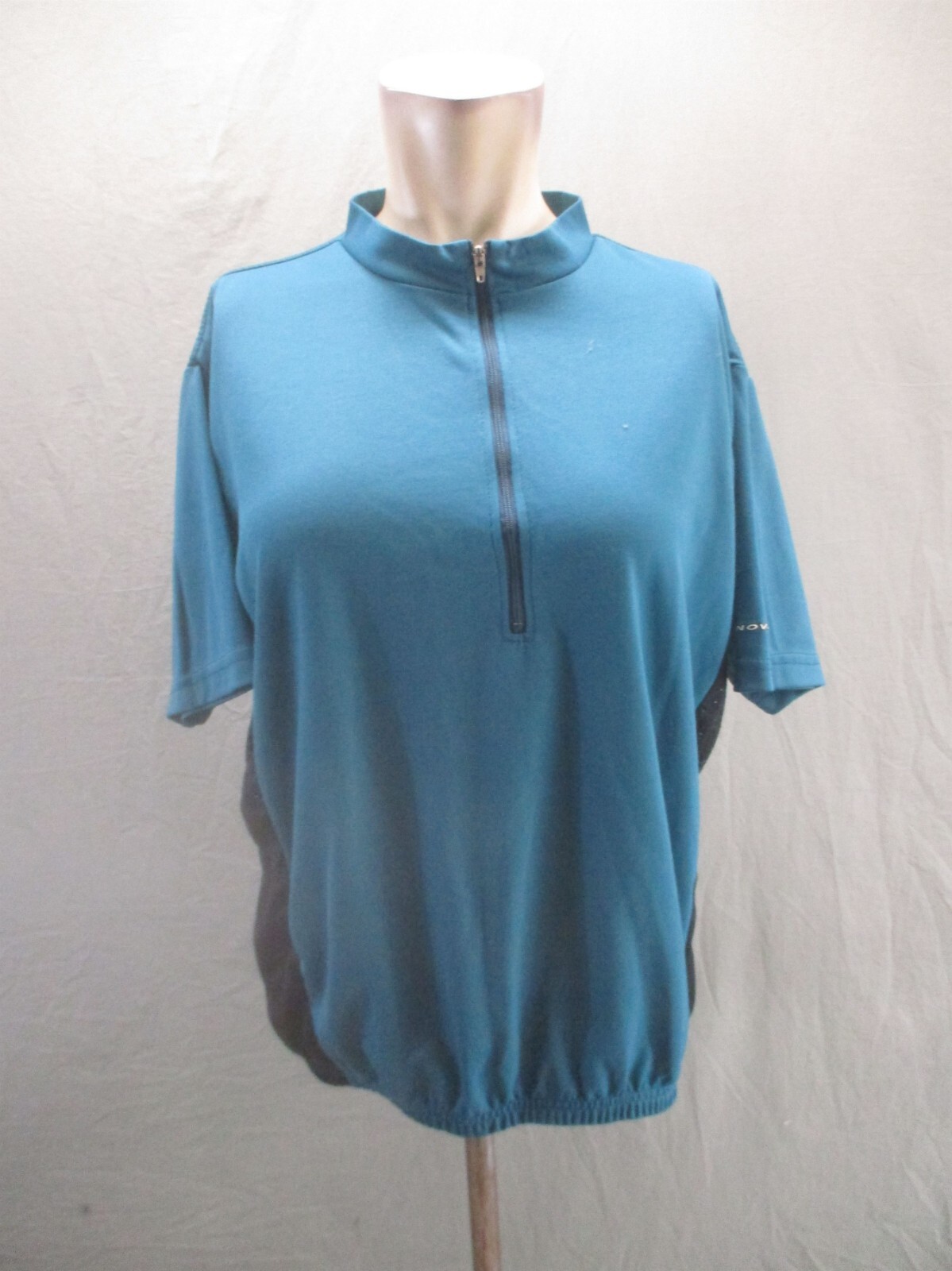 REI Novara Size L Mens Blue 1/2 Zip Short Sleeve Back Pocket Cycling Jersey 989