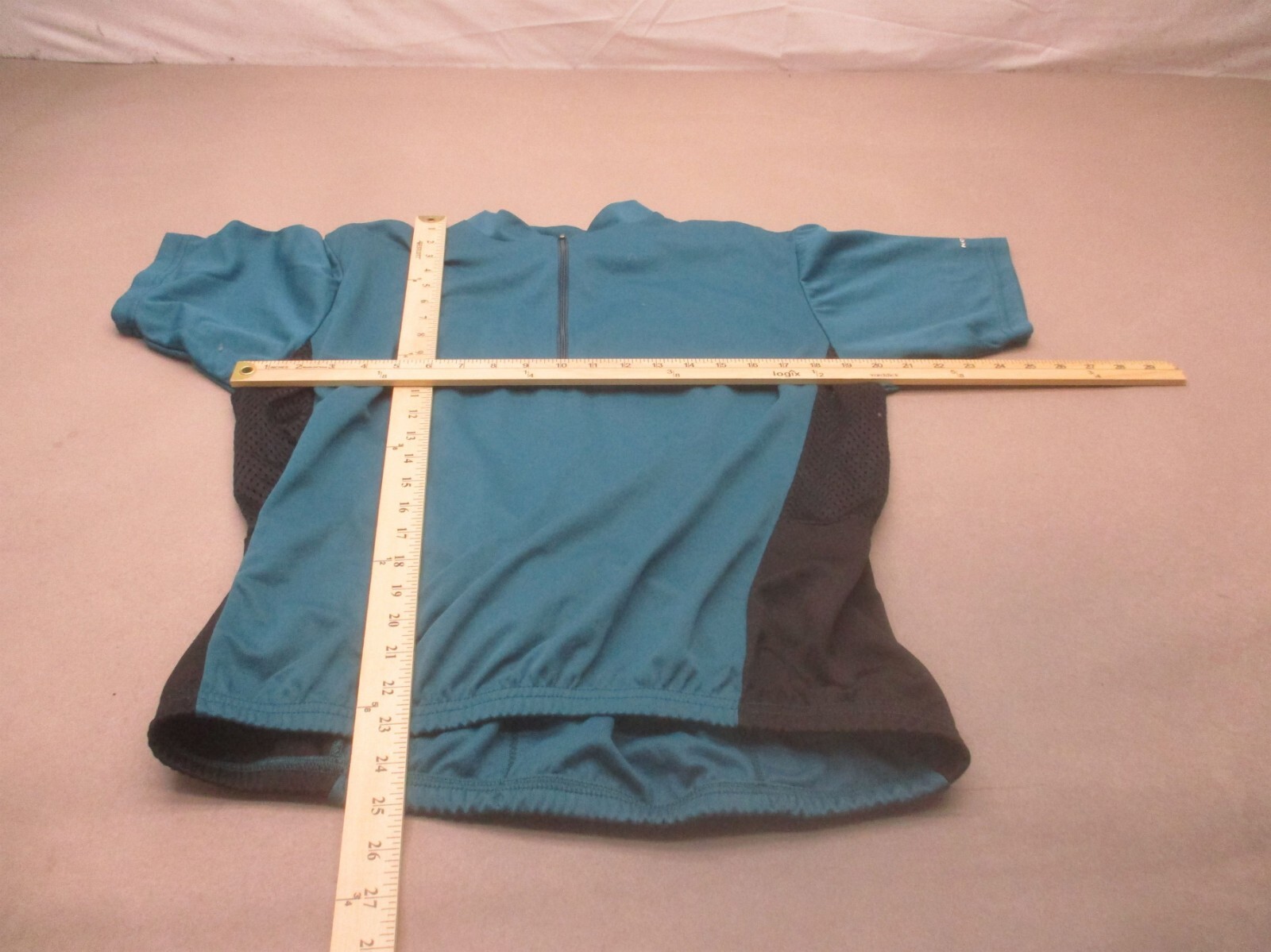 REI Novara Size L Mens Blue 1/2 Zip Short Sleeve Back Pocket Cycling Jersey 989