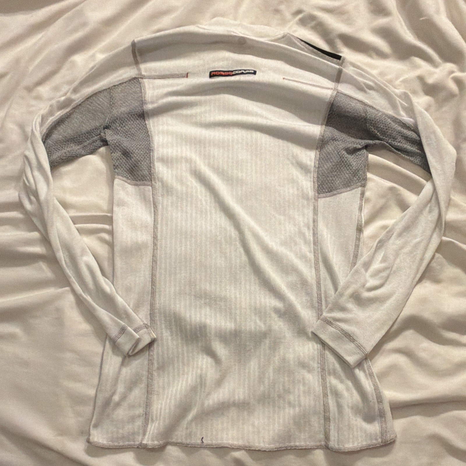 Castelli Mens M White/Black/Gray Colorblock Long Sleeve Cycling Base Layer