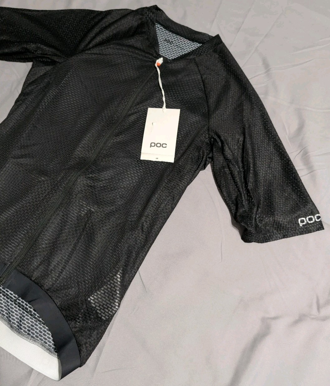 NWT POC Air Jersey Mens Small Uranium Black Cycling Bike Full Zip Short Sleeve