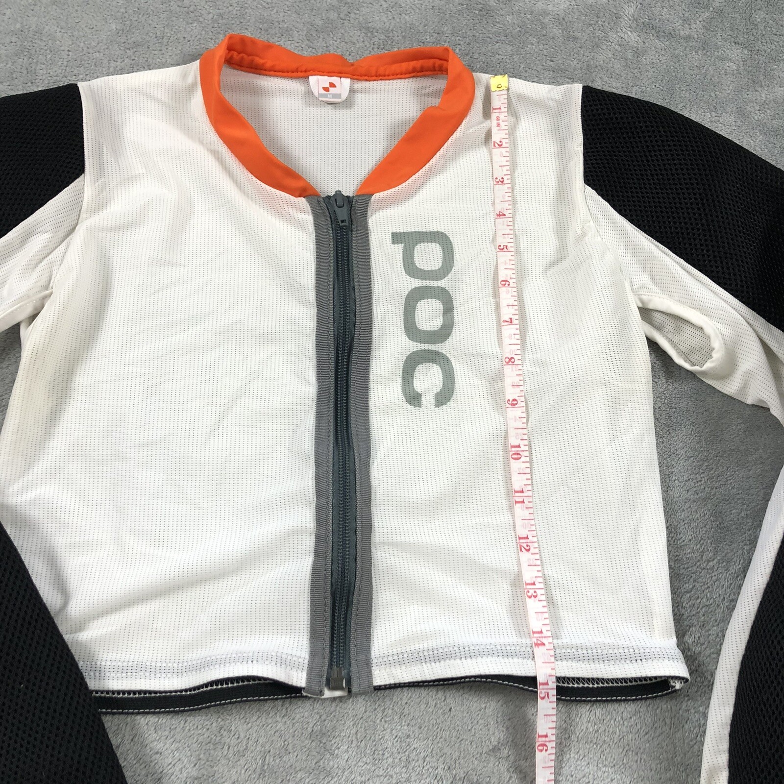 POC Polygiene Womens Jacket Medium Crop Padded Full Zip White Mesh Full Arm
