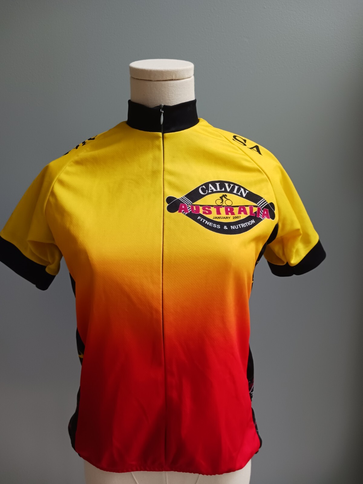 Pyroapparel Women’s Small 1/4 Zip Bike Cycling Jersey 2007 Calvin Australia