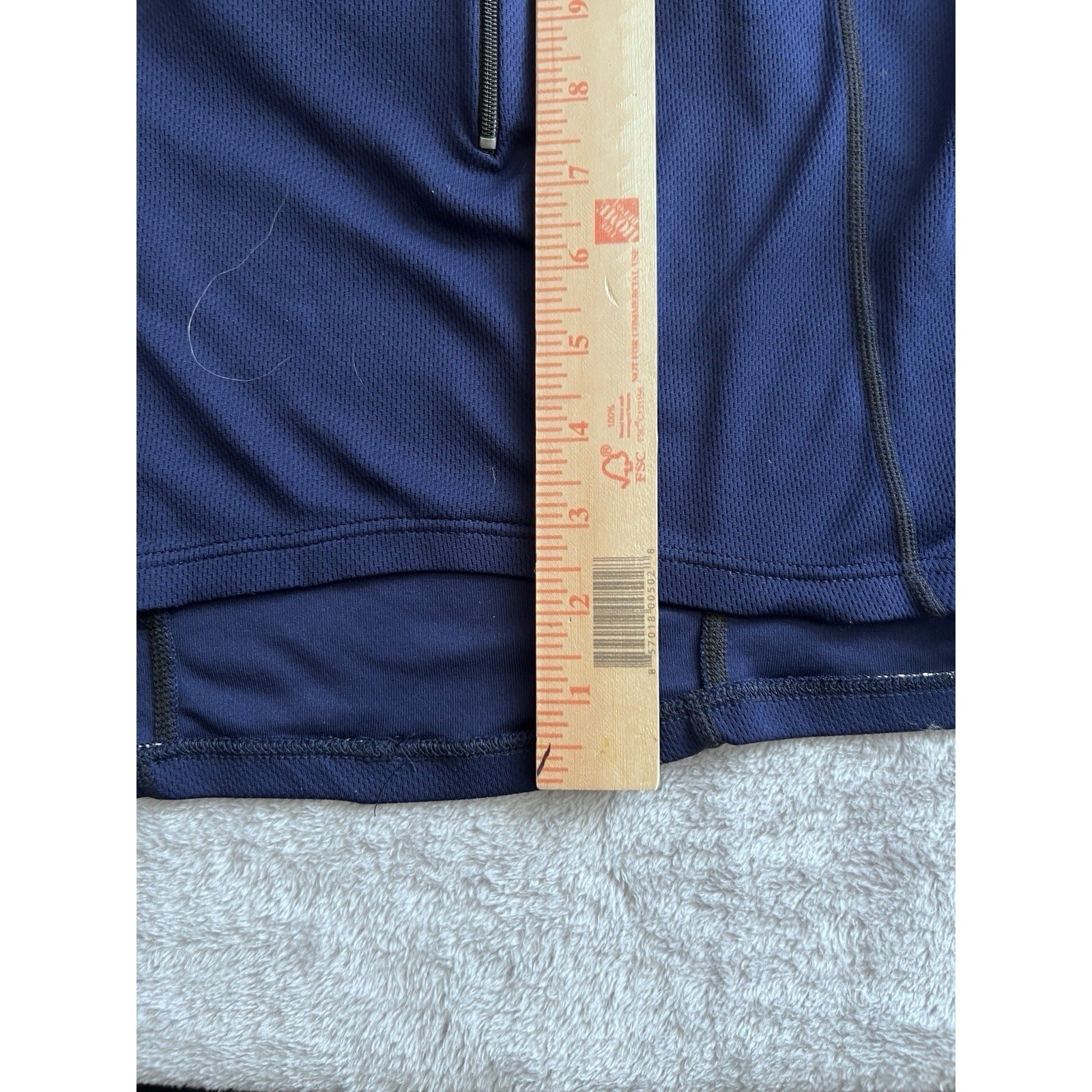 Men’s Ropa Wear XL Cycling Jersey Half Zip Navy Blue 3 Rear Pockets Bike Shirt