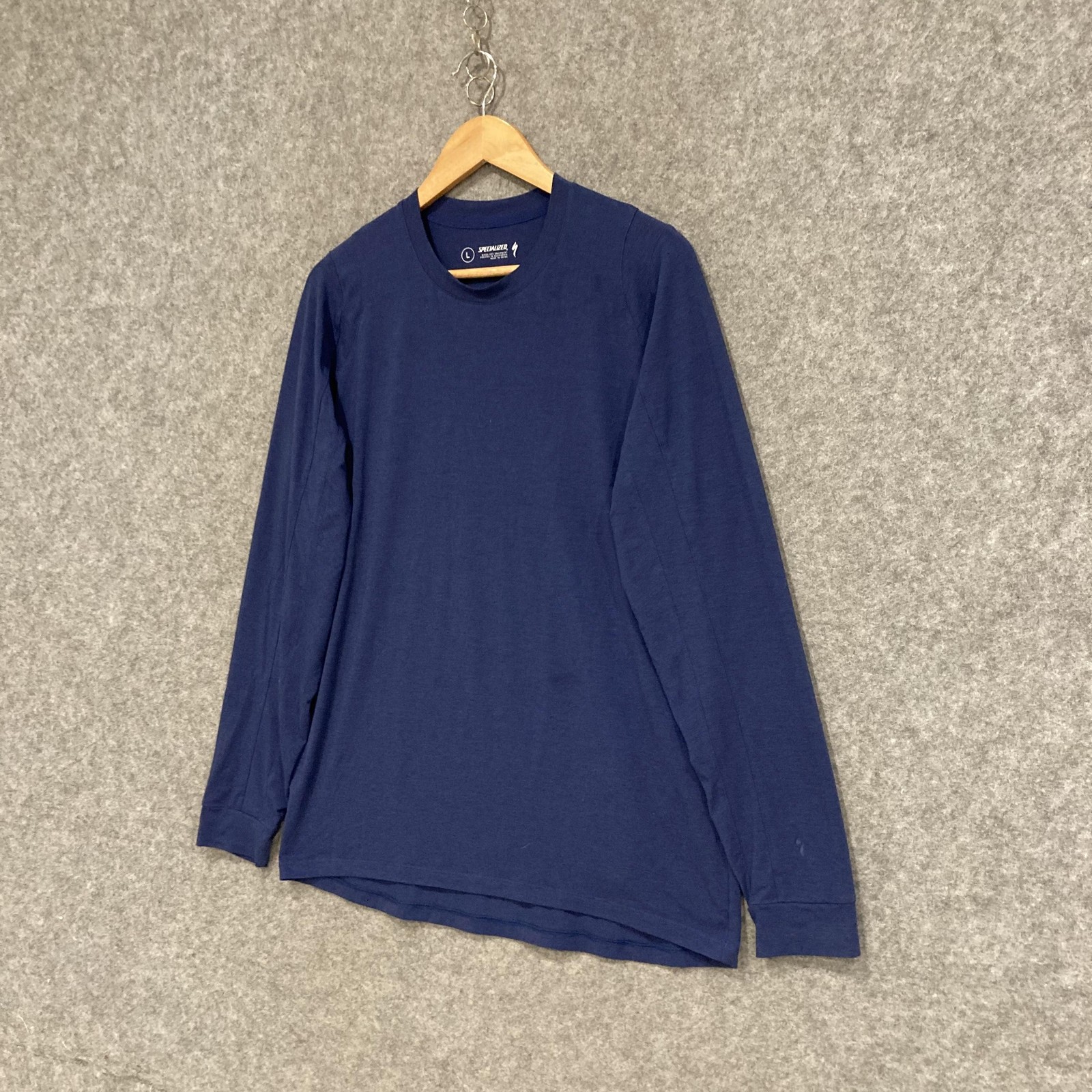 Specialized Trail Jersey Shirt Mens Large Blue Long Sleeve MTB Cycling Top Logo