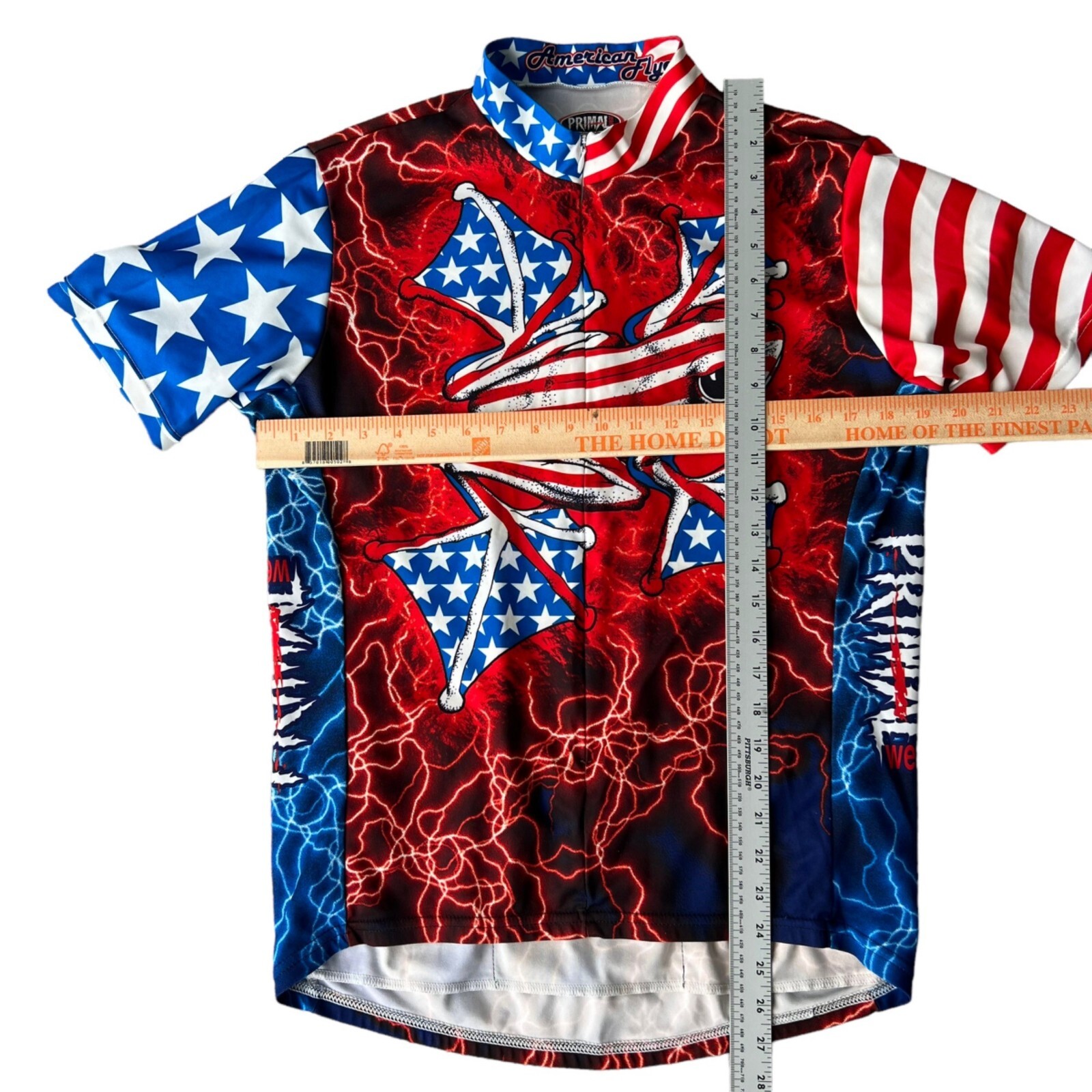 Primal Wear American Flyer “Frog” Cycling Jersey Blue / Red / White Men’s Large
