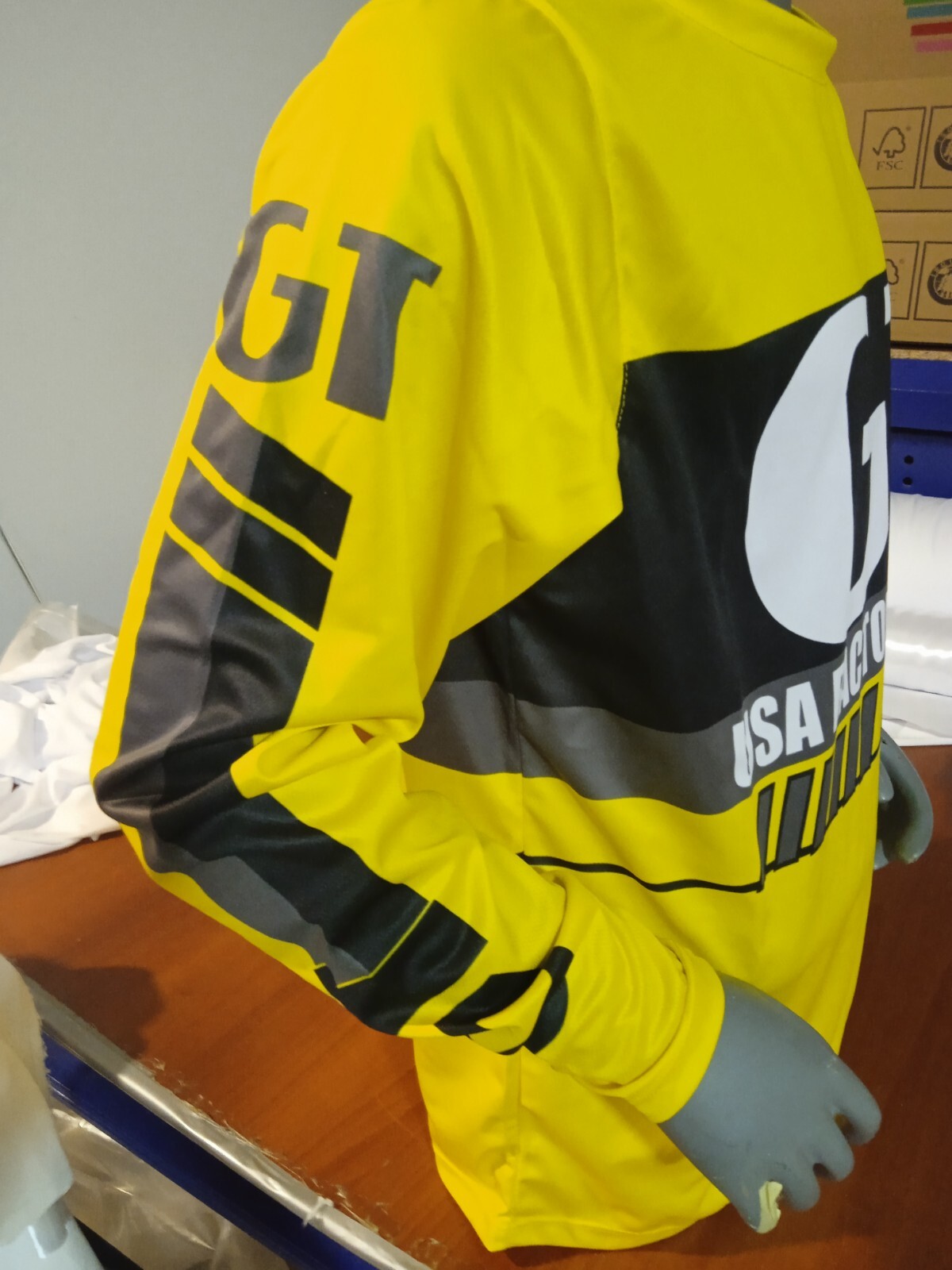 GT OLD SCHOOL BIKE JERSEY CLASSIC BMX JERSEY RACE BIKE SHIRT BMX YELLOW BLACK L
