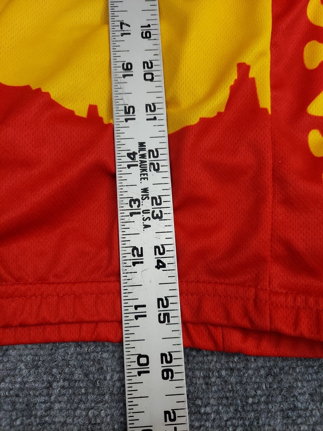 Arizona Cycling Jersey Small Red 3/4 Zip Short Sleeve Back Pockets Biking Shirt