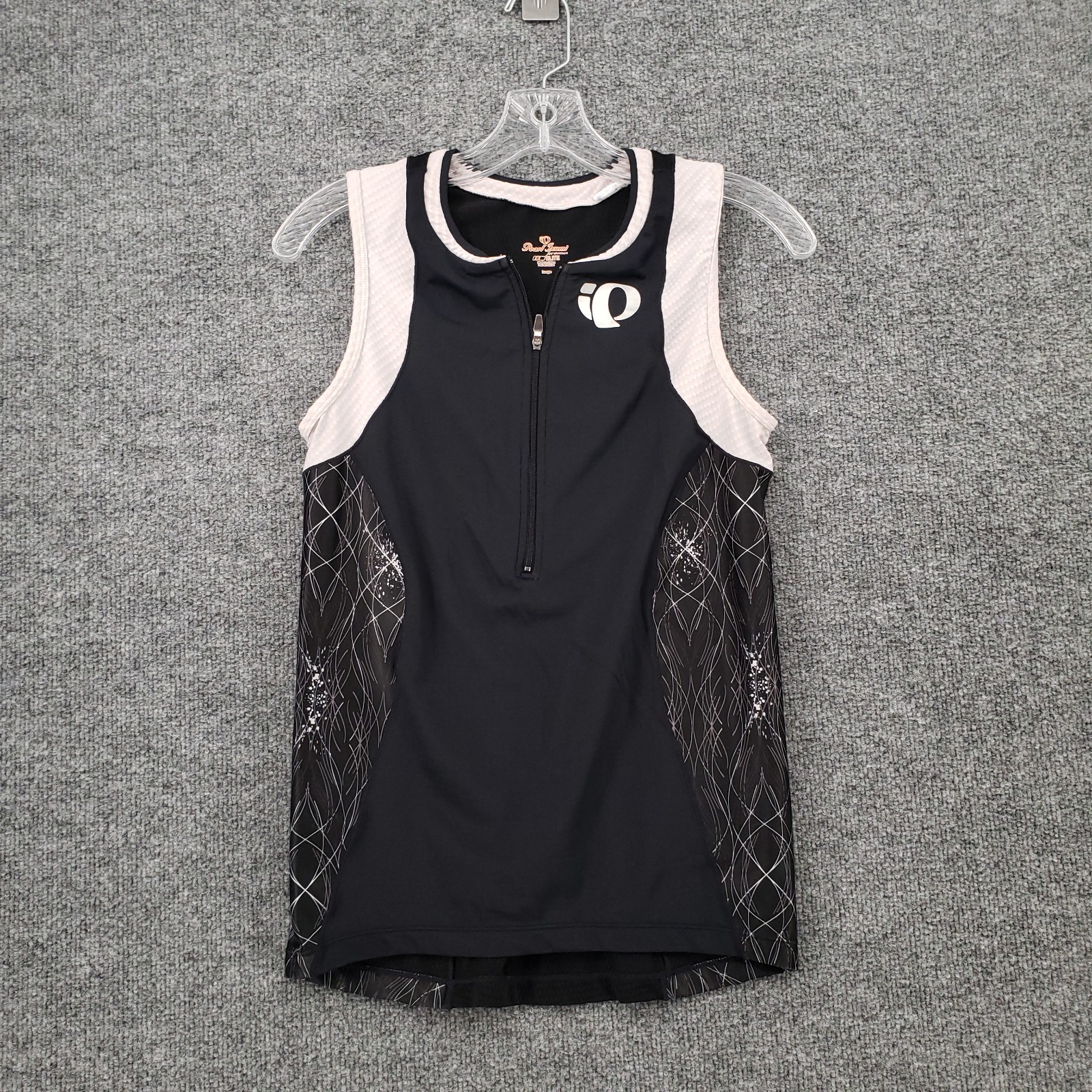 Pearl Izumi Cycling Vest Womens Large Black Elite Series 1/2 Zip Sleeveless Bike