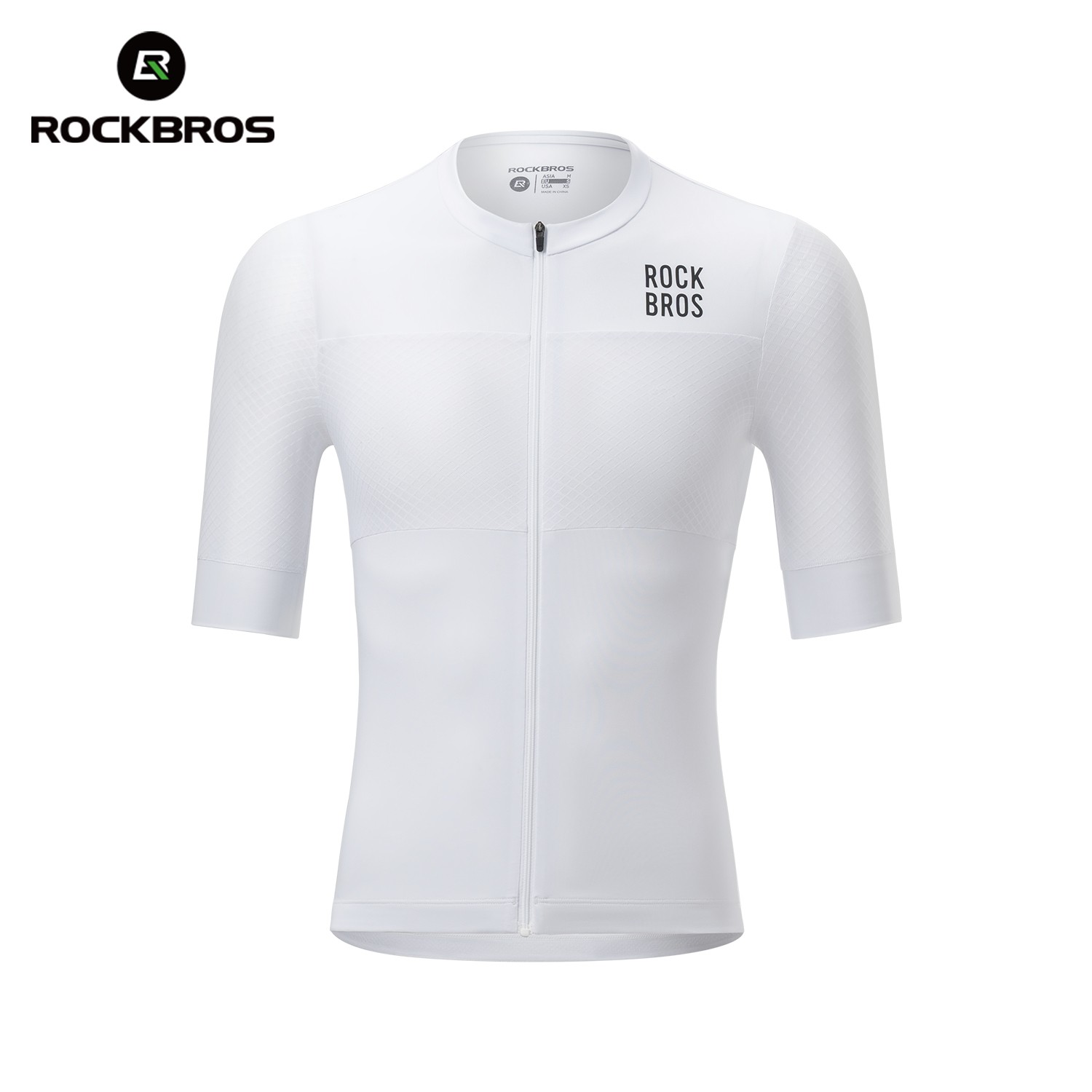 ROCKBROS Men Cycling Jersey Breathable Slim-Fit Short-Sleeve Jersey Quick-Drying