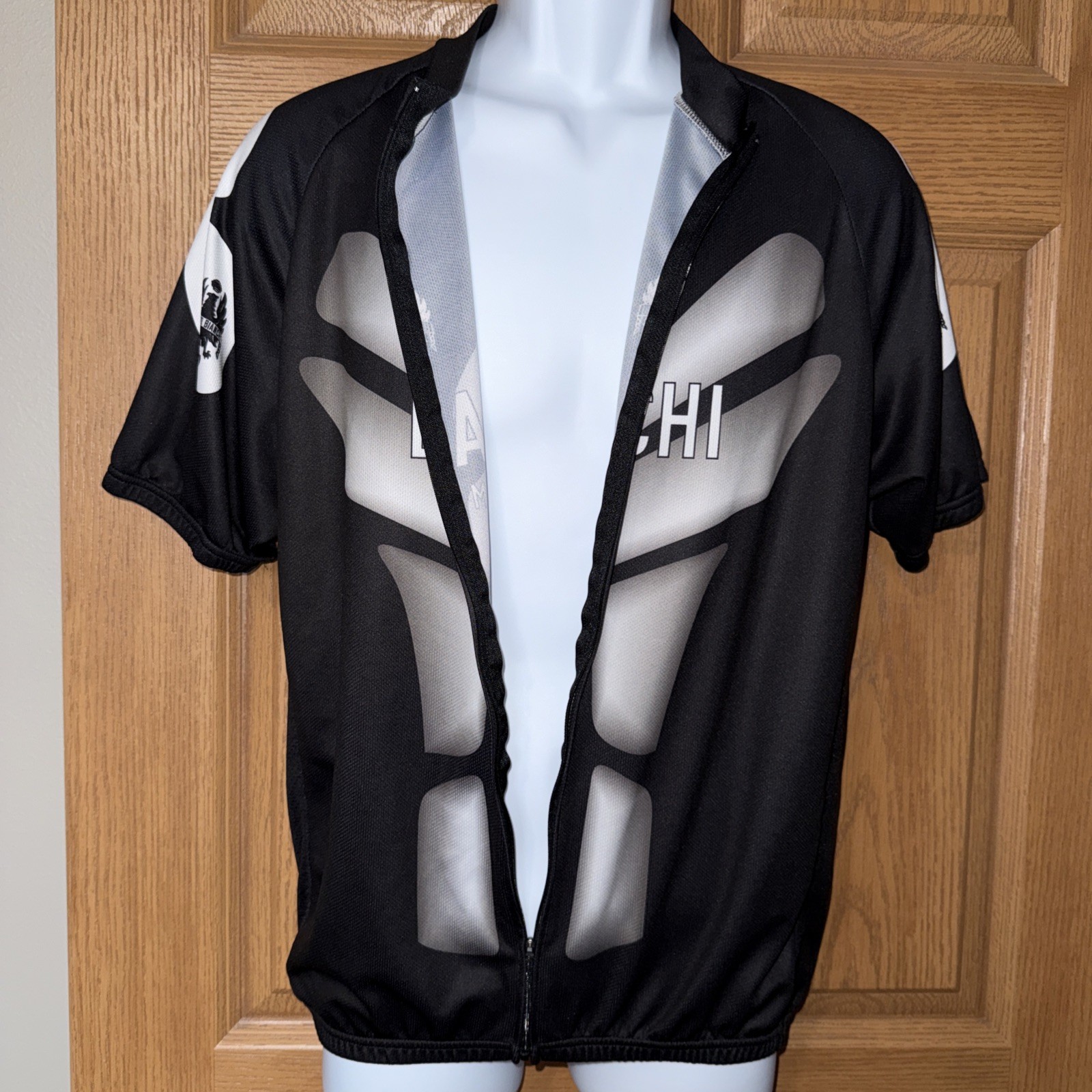 Blanchi Milano Men’s Cycling Jersey XL Full Zip 3 Pockets in back Elastic Waist.
