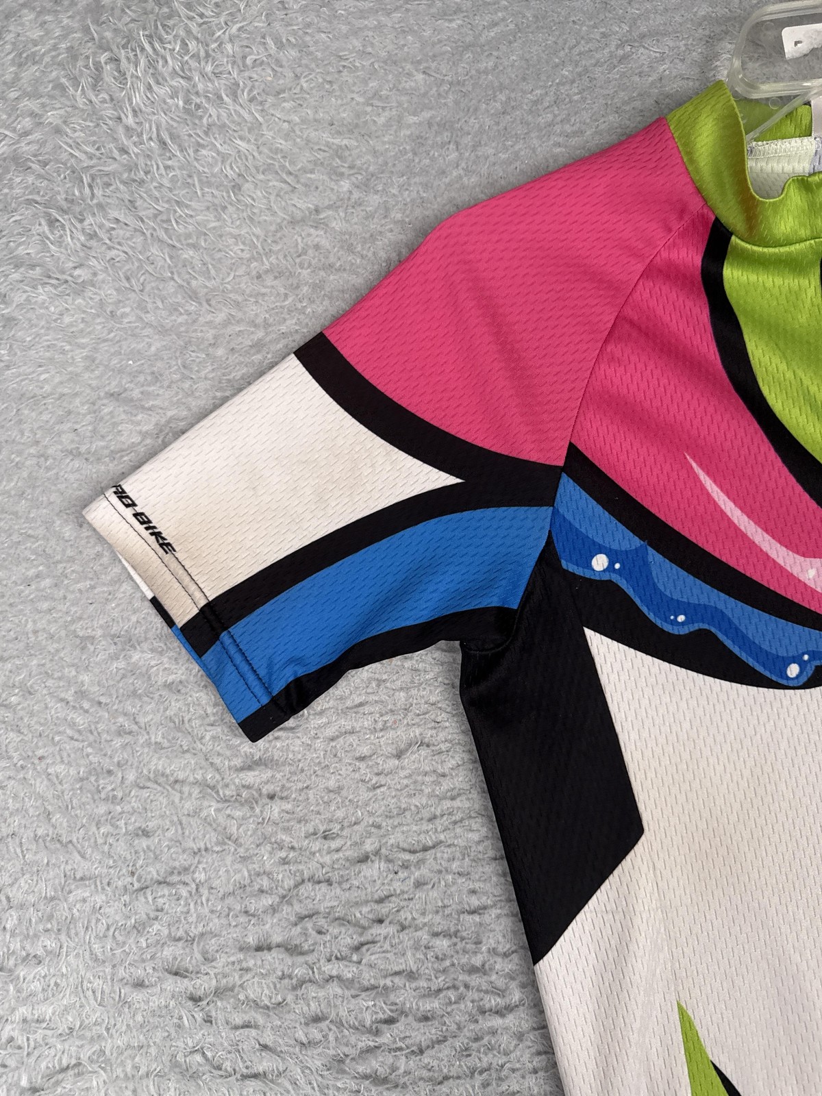Zero Bike Cycling Jersey Womems Small Multicolor Full Zip Short Sleeve Pockets