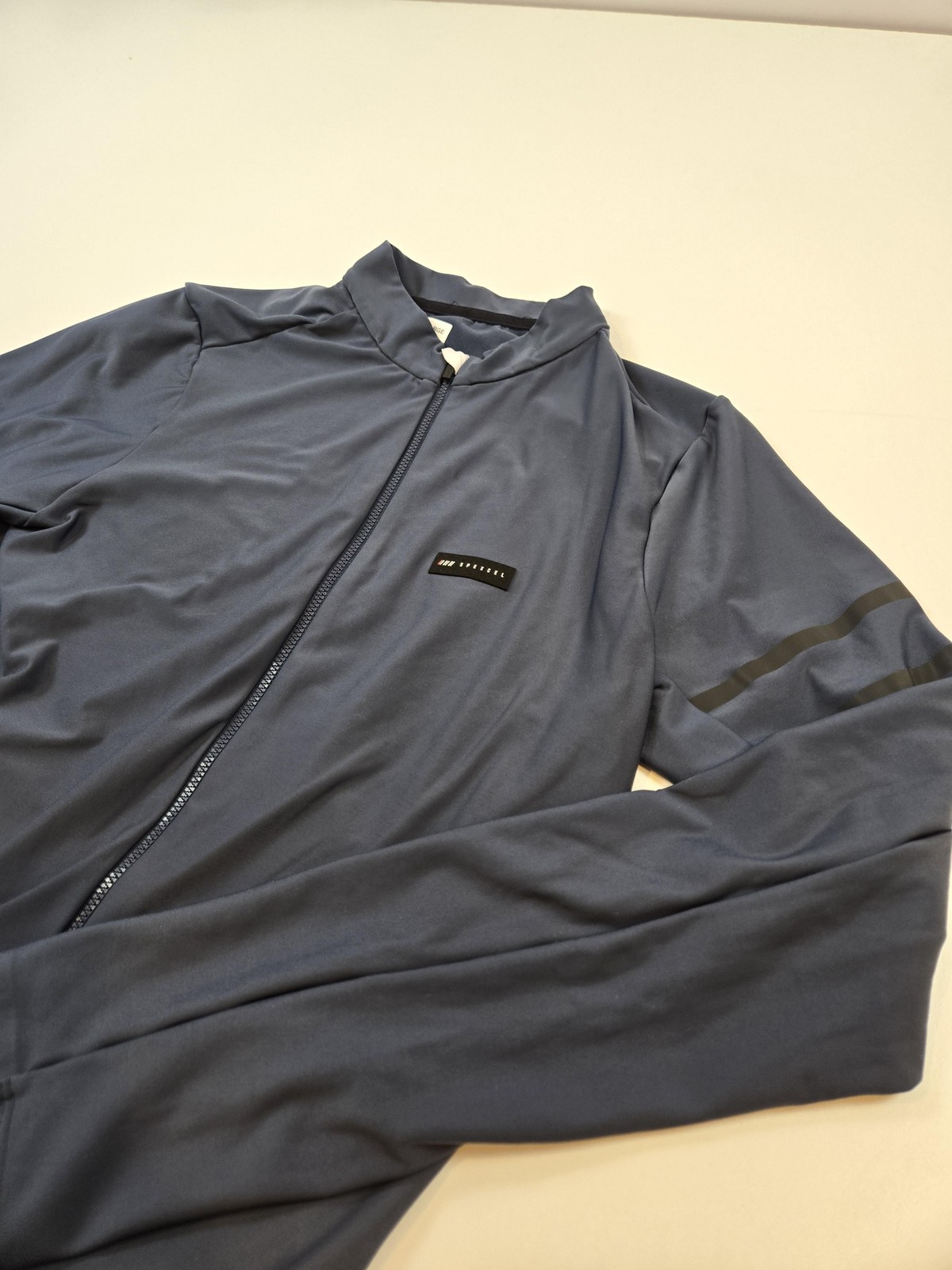 Spexcel Mens Cycling Jersey X-Large Blue Full Zip Long Sleeve Thermal Bike Top
