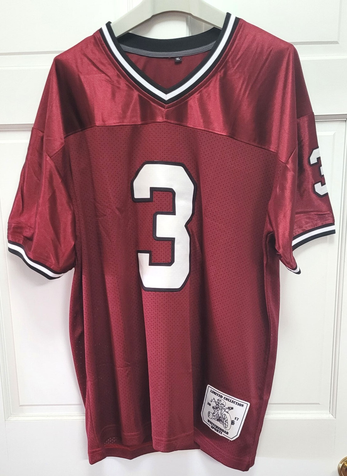 Westcheddar Sports 2017 Belton 3 Men’s Mesh Jersey Shirt – Maroon – XL