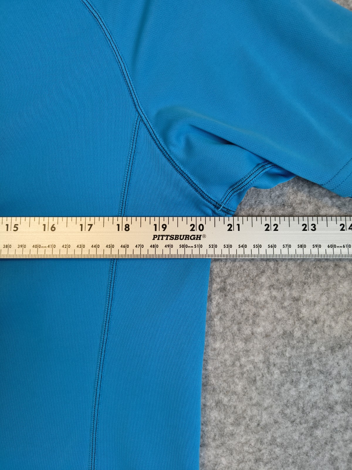 Patagonia Capilene Shirts Men Sz L Polo Performance Half Zip Blue Short Sleeves