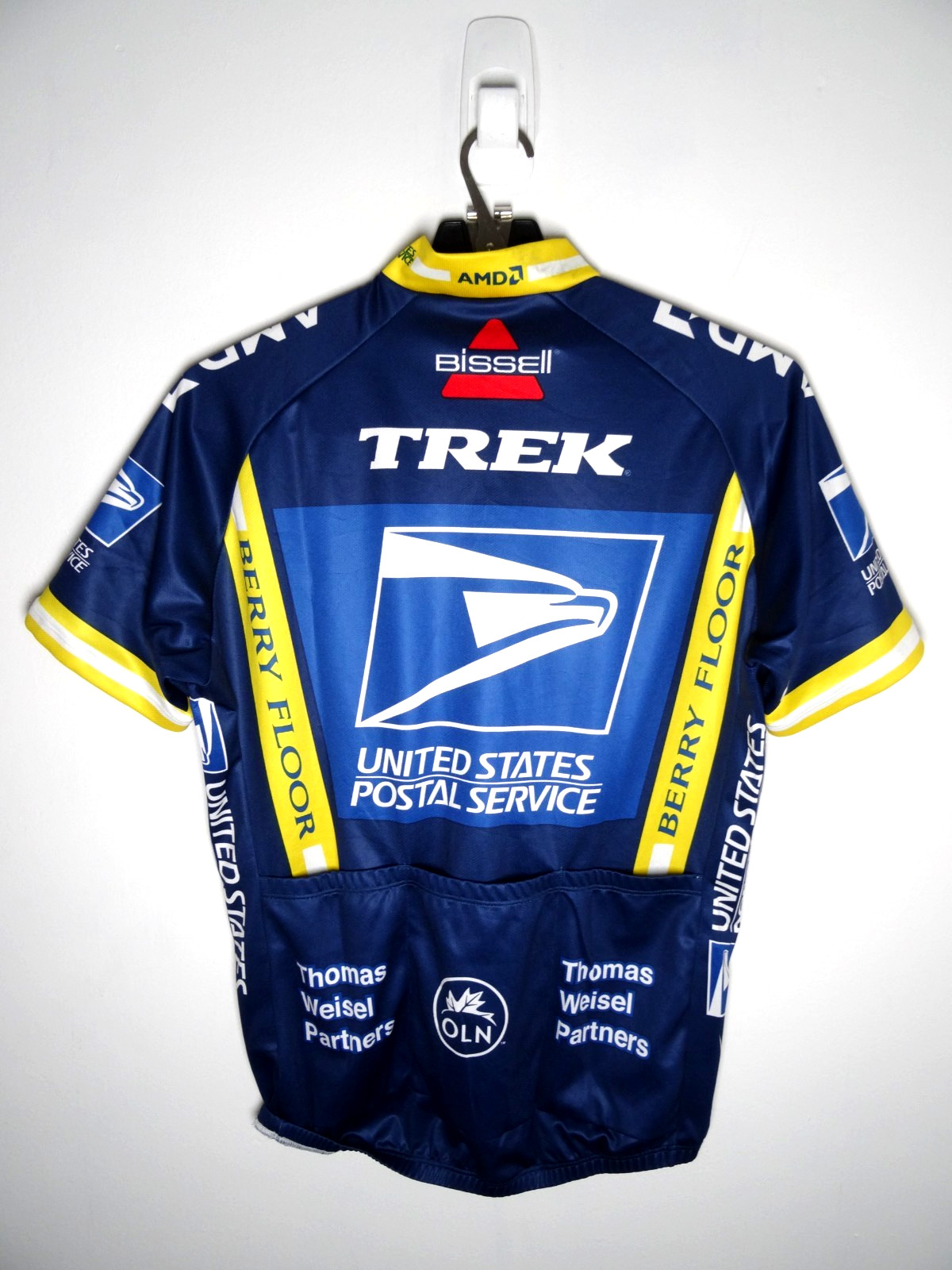 Vintage Nike Trek USPS 1/4 Zip Cycling Jersey Mens Medium 2004 Discovery Channel