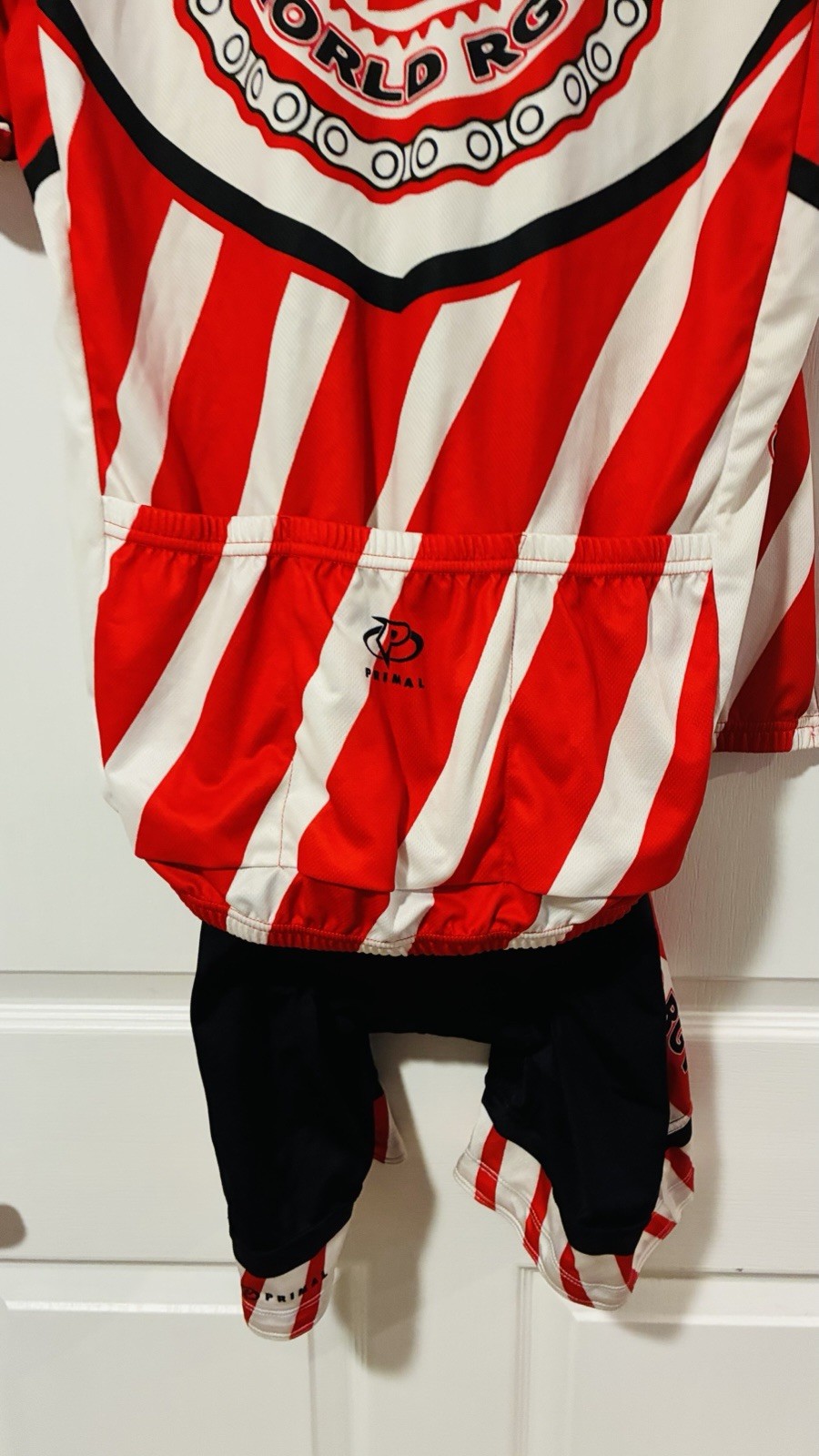 Primal Cycling Jersey and Bib Cycling Shirts Padded Zip Up Size Medium