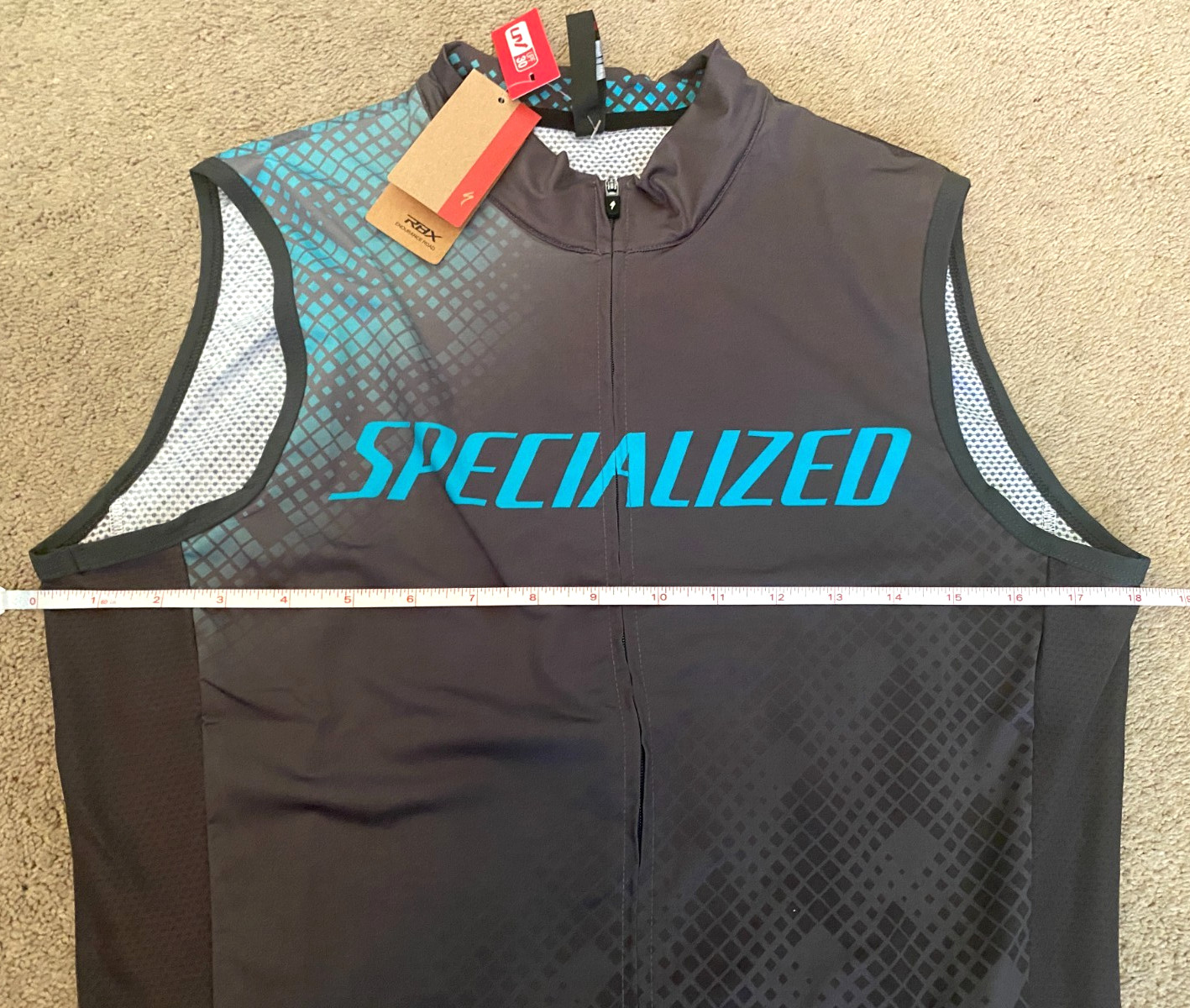 New Specialized Rbx Comp Logo Bike Cycling Jersey Sleveless Mens Small Grey/Blue