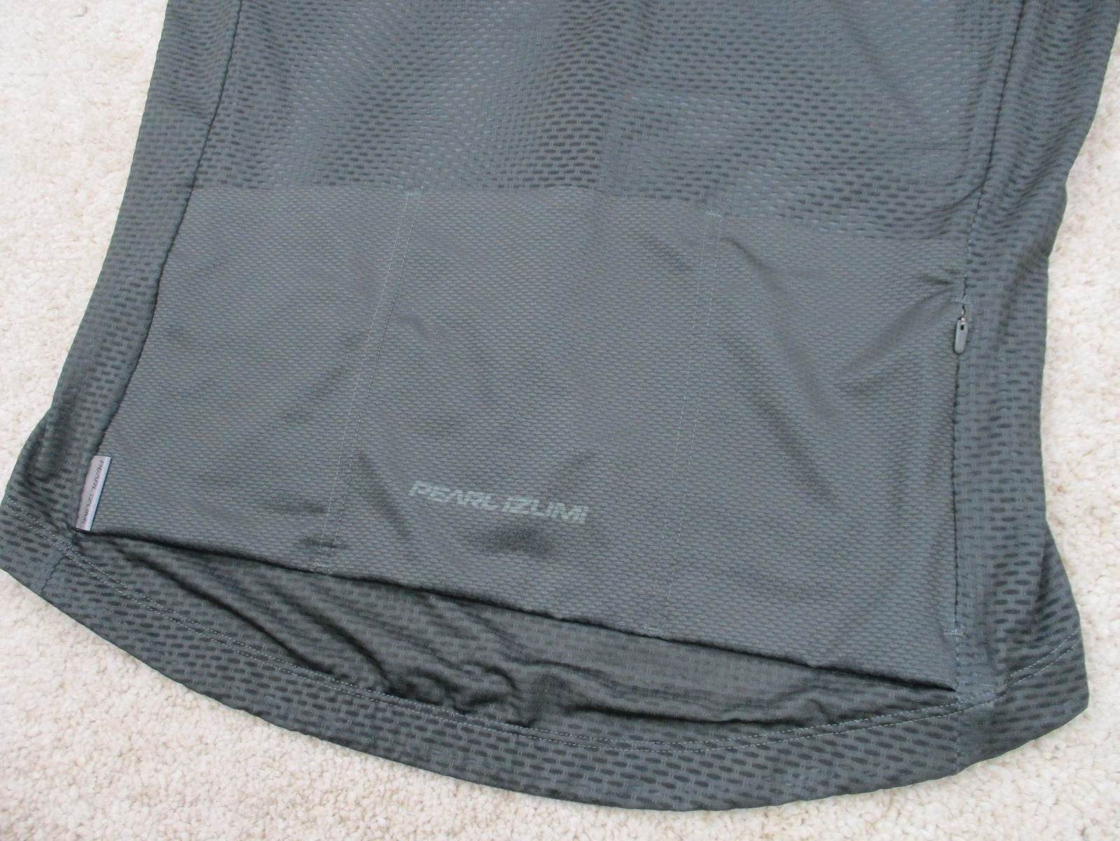 Pearl Izumi Cycling Jersey Men Large L Gray Pro Mesh Full Zip Short Sleeve