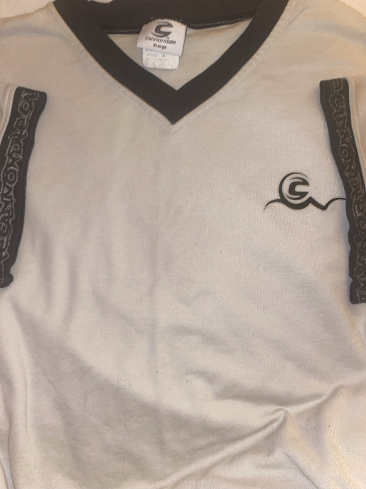 Cannondale Shirt XL Tan With Black Around Neck And Sleeves