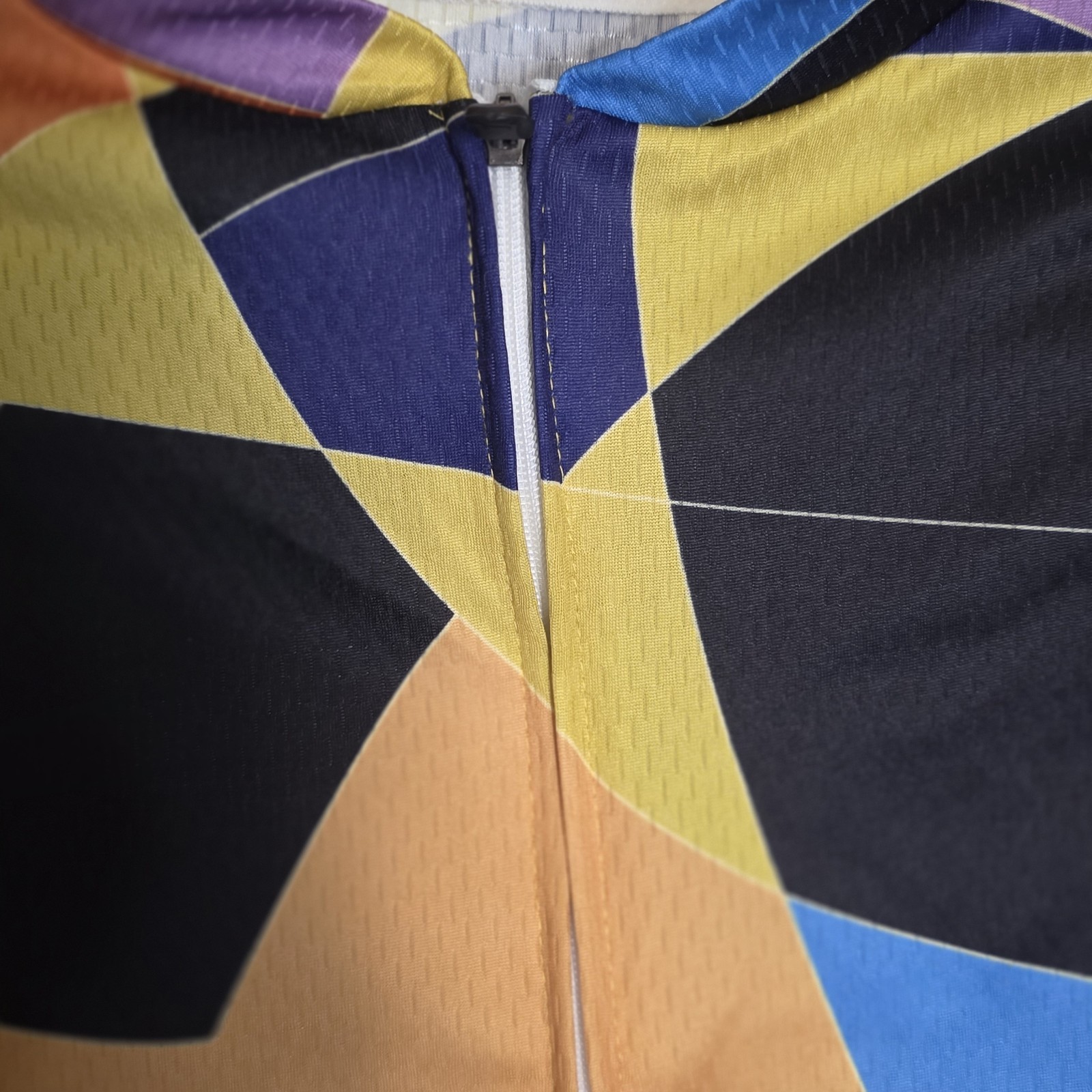 JPO_JPO Cycling Jersey 2XL Full Zip Pockets Mesh 100% Polyester Multicolor