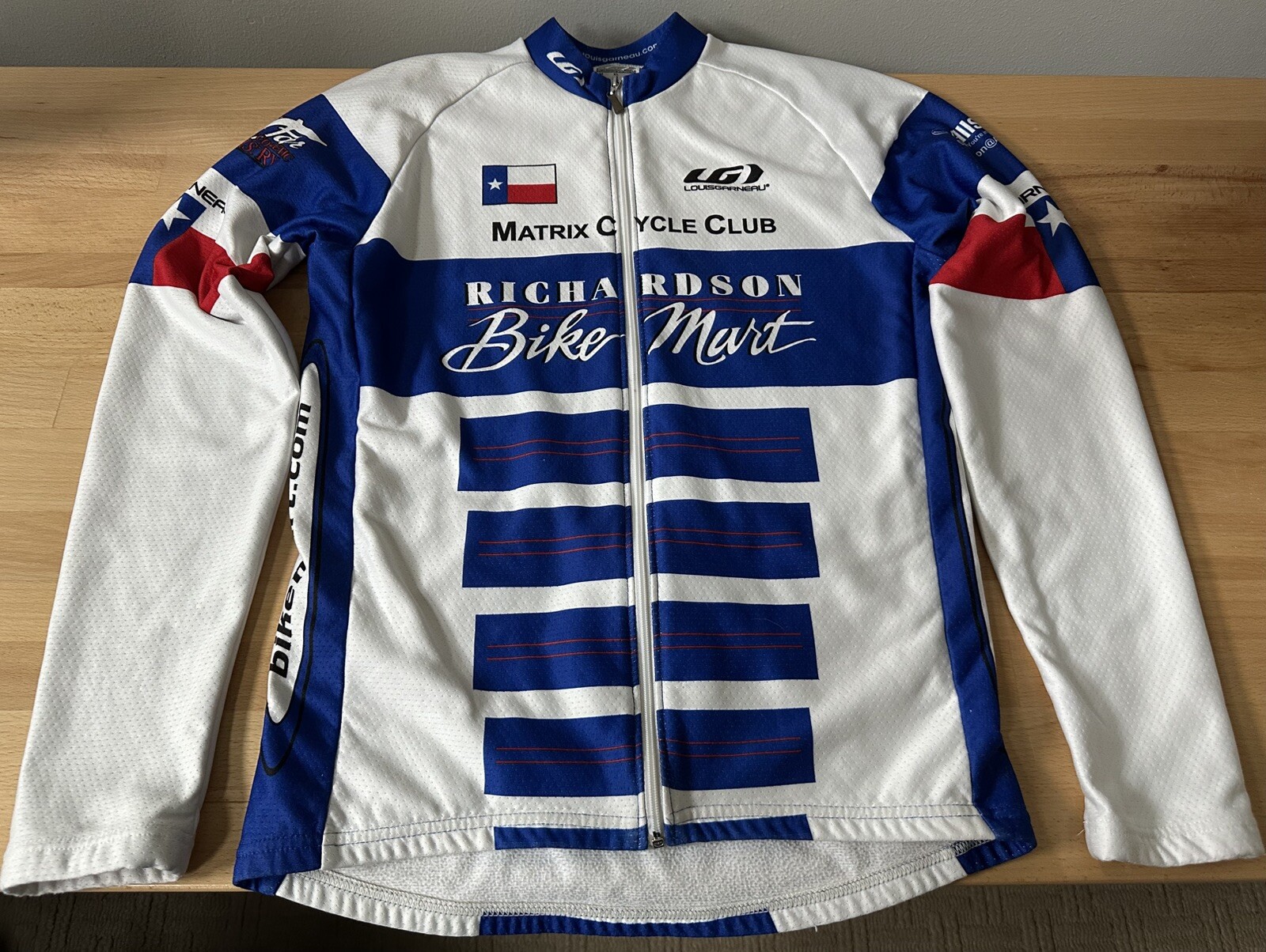 Men’s Richardson Bike Mart Louis Garneau Fleece Lined Cycling Jersey Medium USA