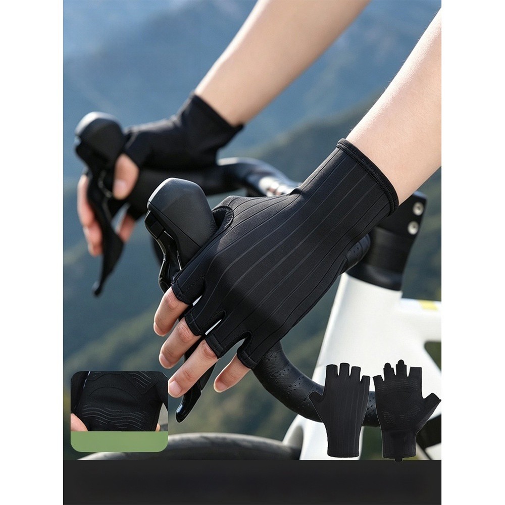 Summer Outdoor Cycling Gloves Half Finger with Breathable Mesh Back Design