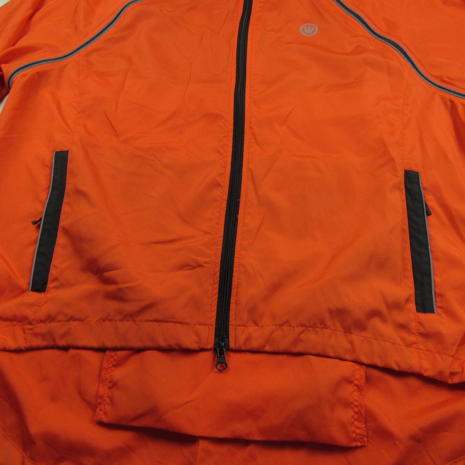 Canari Jacket Mens Extra Large Orange Bike Cycling Zip Lightweight Windbreaker