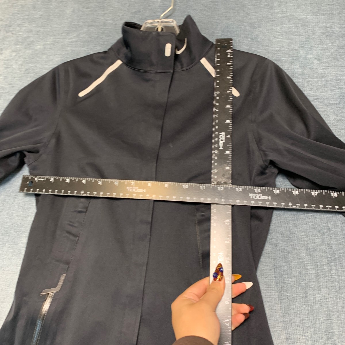 Nike Storm Fit Cycle Jersey Womens XS Black Full Zip Logo Mesh Lined Air Vented