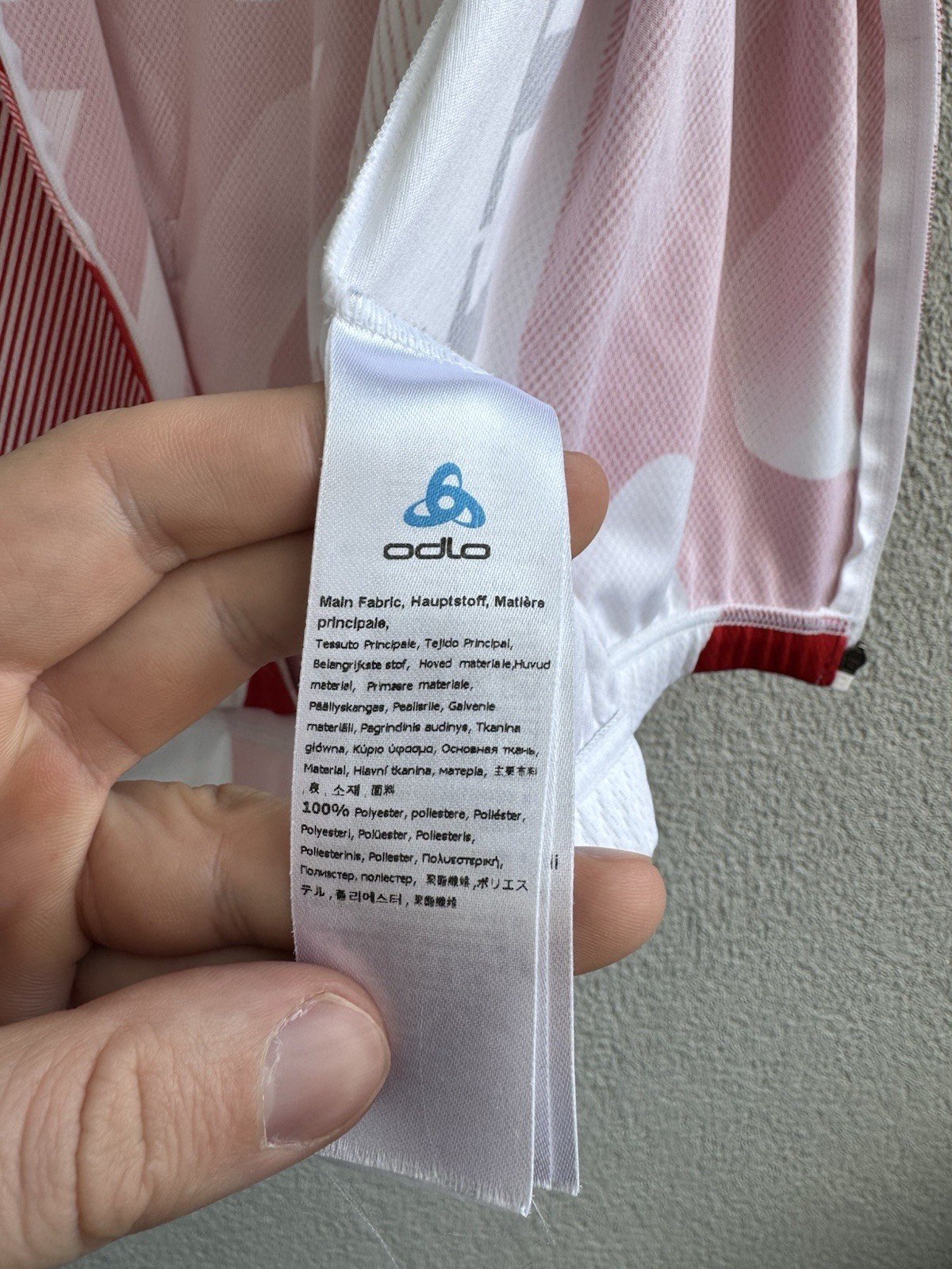 Scott Odlo Switzerland Cycling Jersey Full Zip Bike Shirt Red White Men’s S